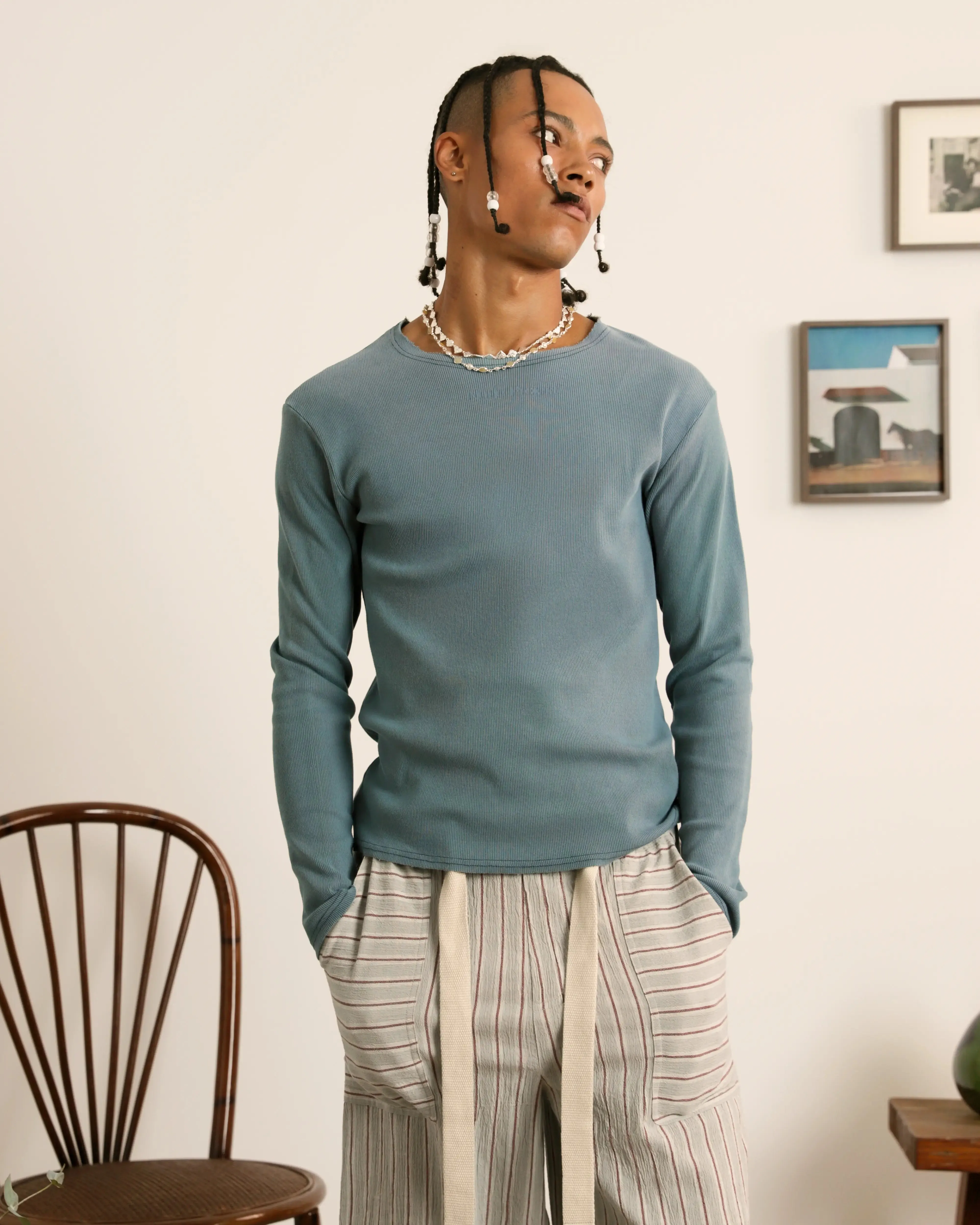 Liquid Slim Longsleeve Tee Grey sold by Nude Project product image thumbnail 2