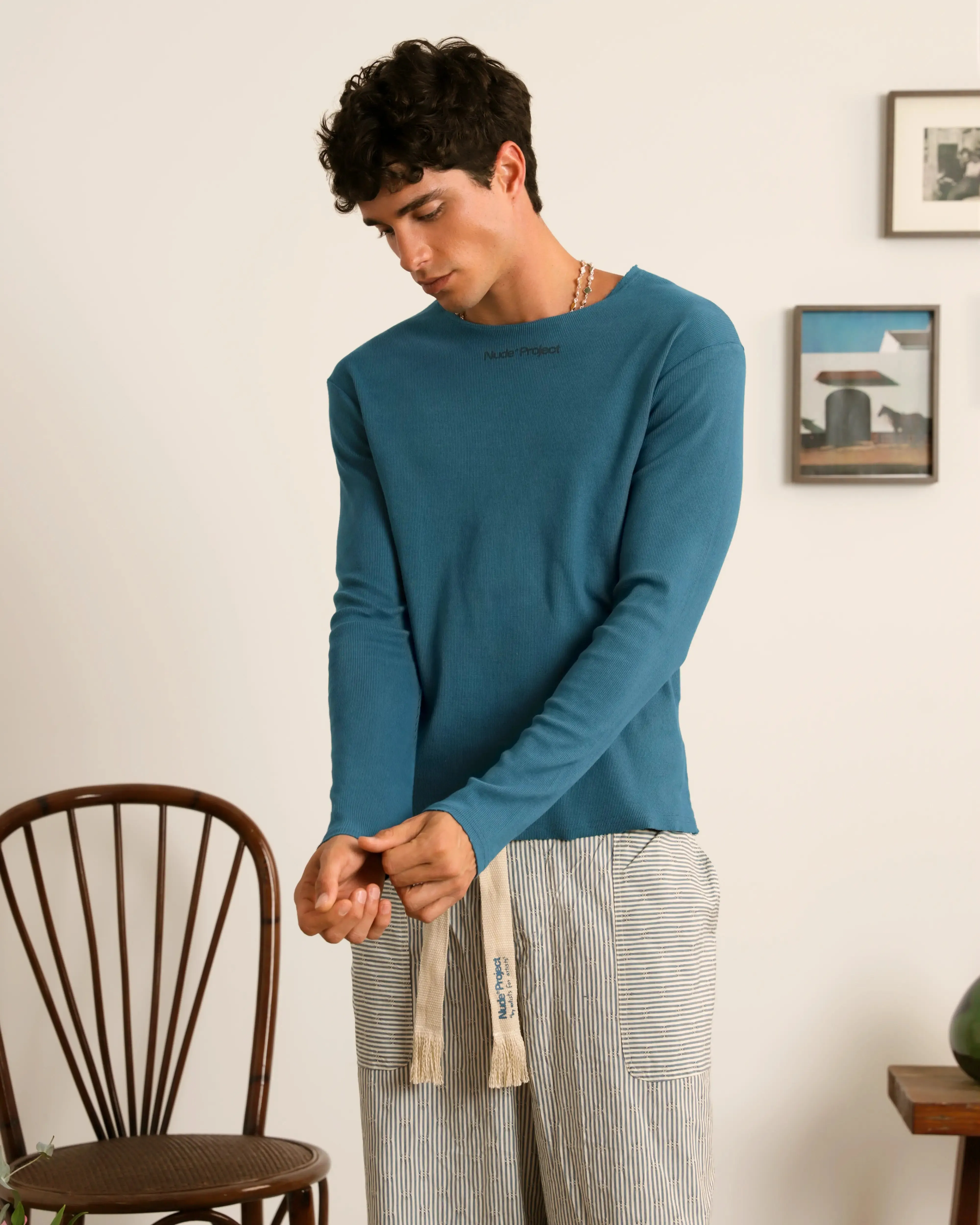 Liquid Slim Longsleeve Tee Windward Blue sold by Nude Project product image thumbnail 2