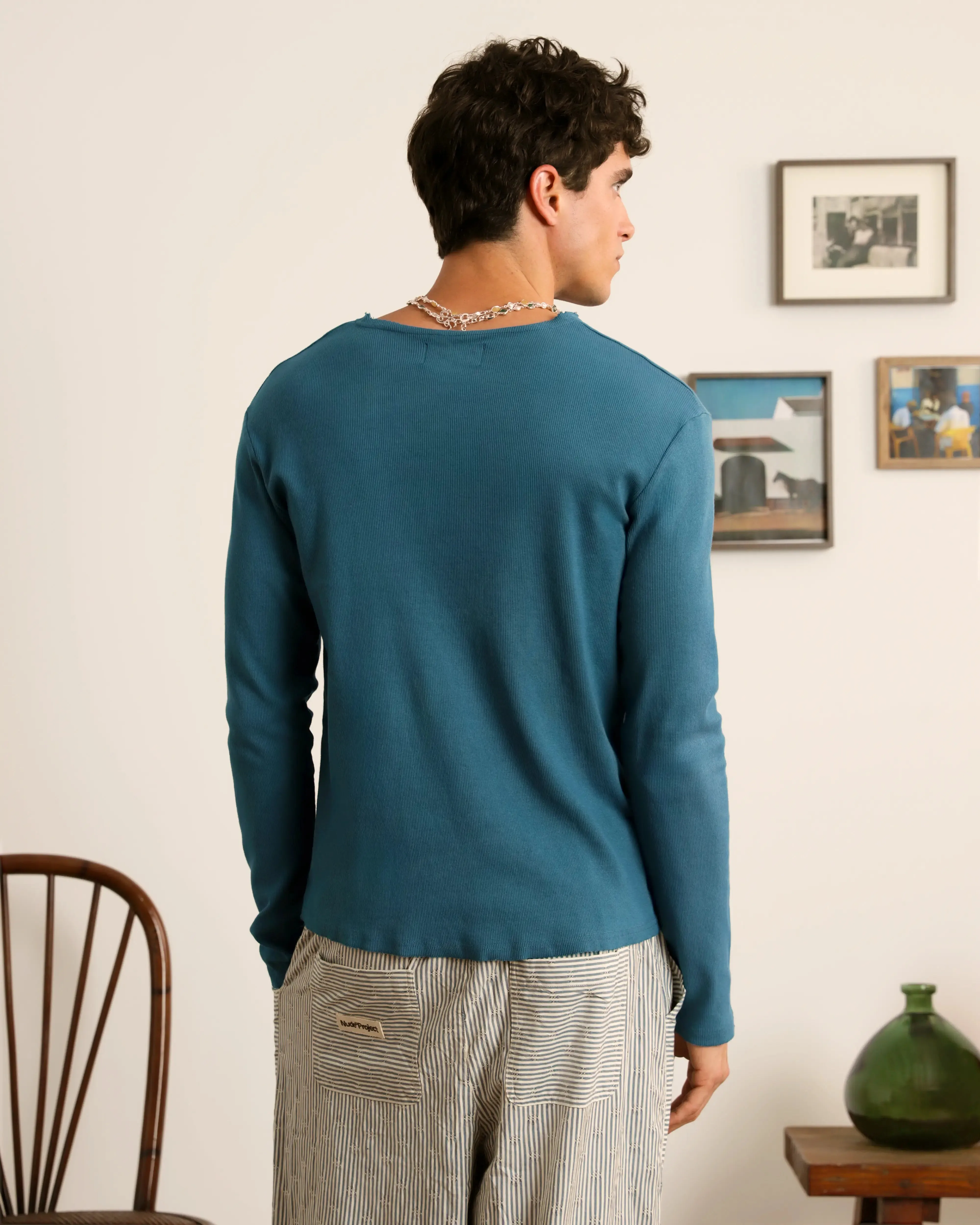 Liquid Slim Longsleeve Tee Windward Blue sold by Nude Project product image thumbnail 4