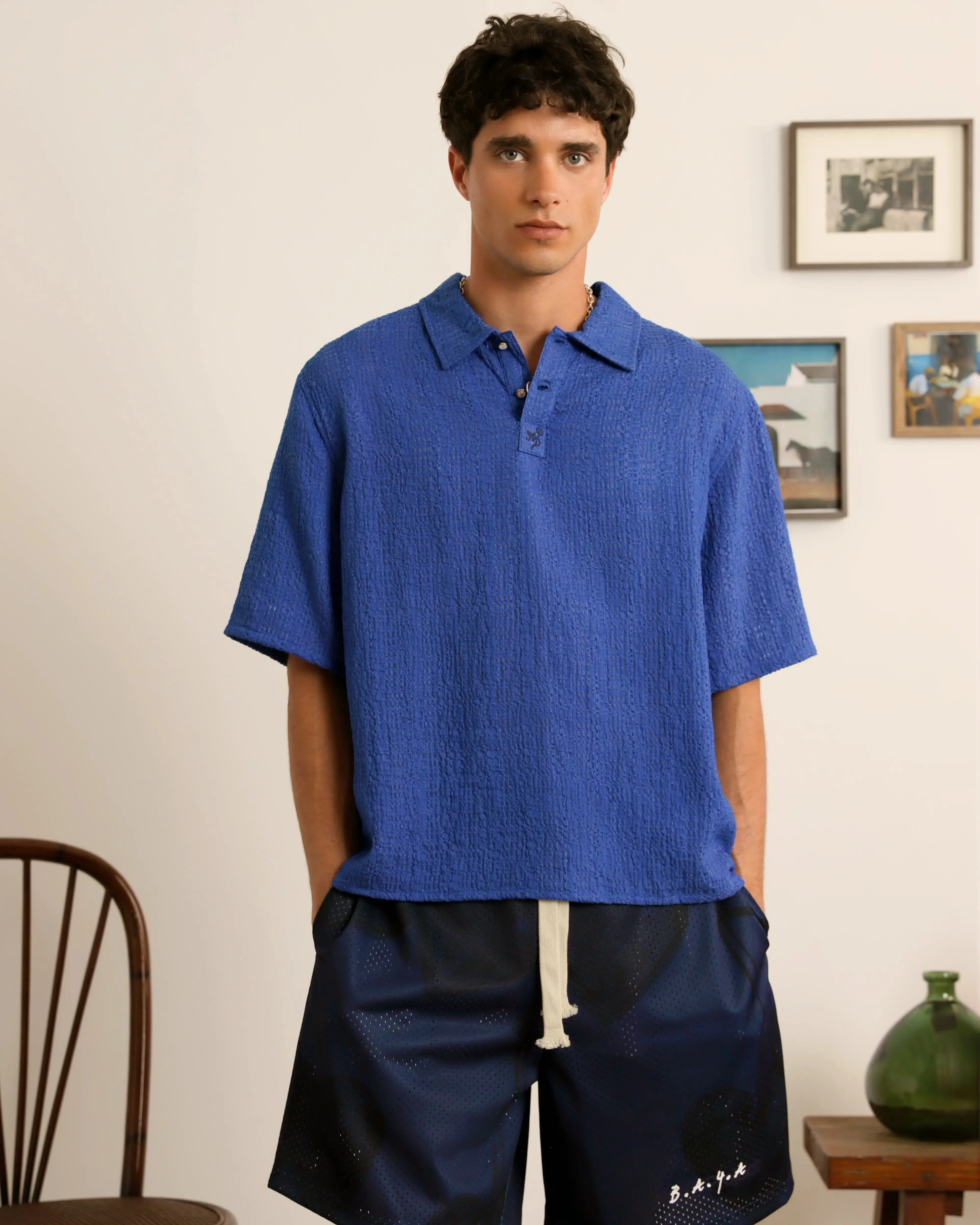 Half Polo Blue sold by Nude Project product image thumbnail 3