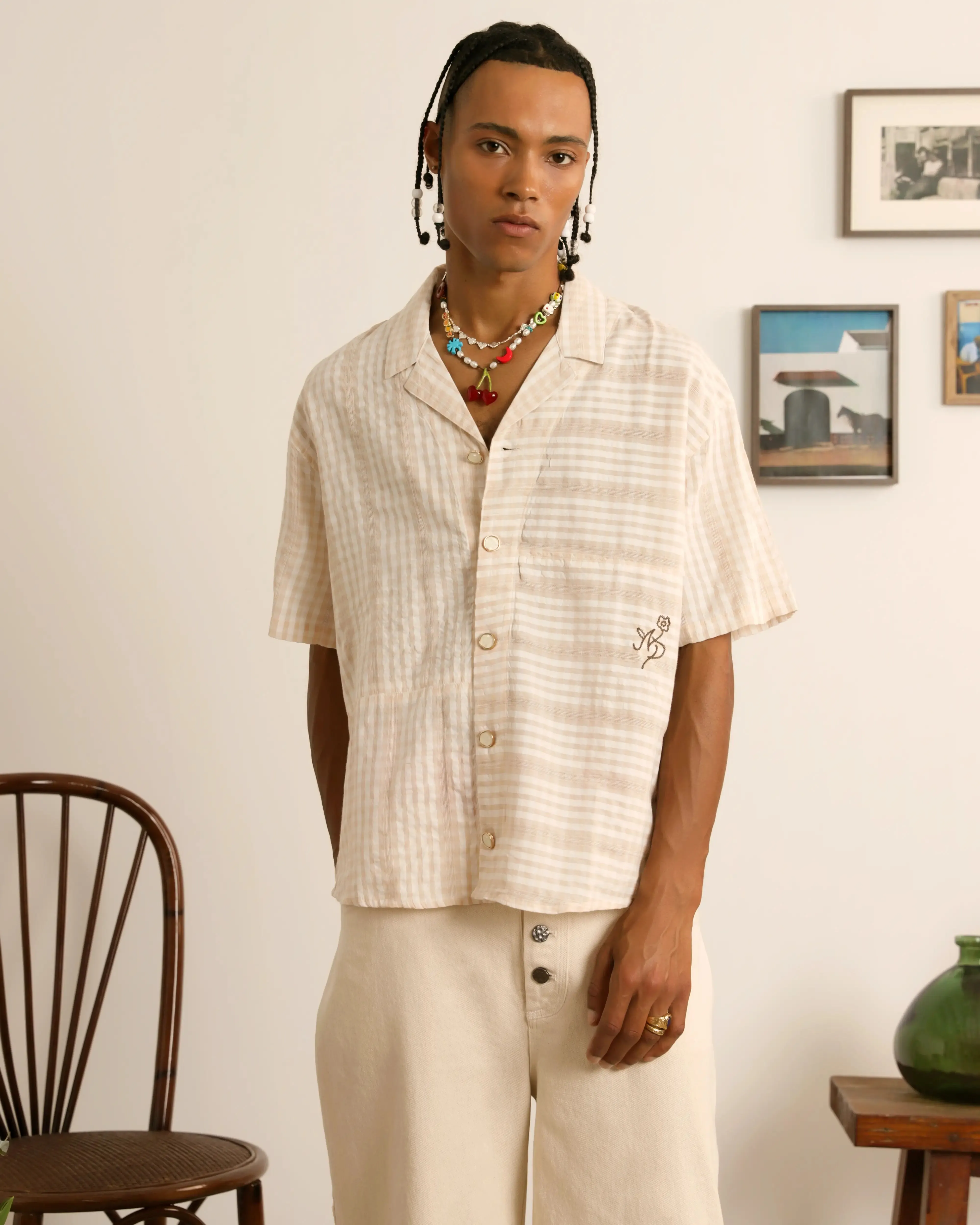 Block Shirt Beige sold by Nude Project product image thumbnail 2