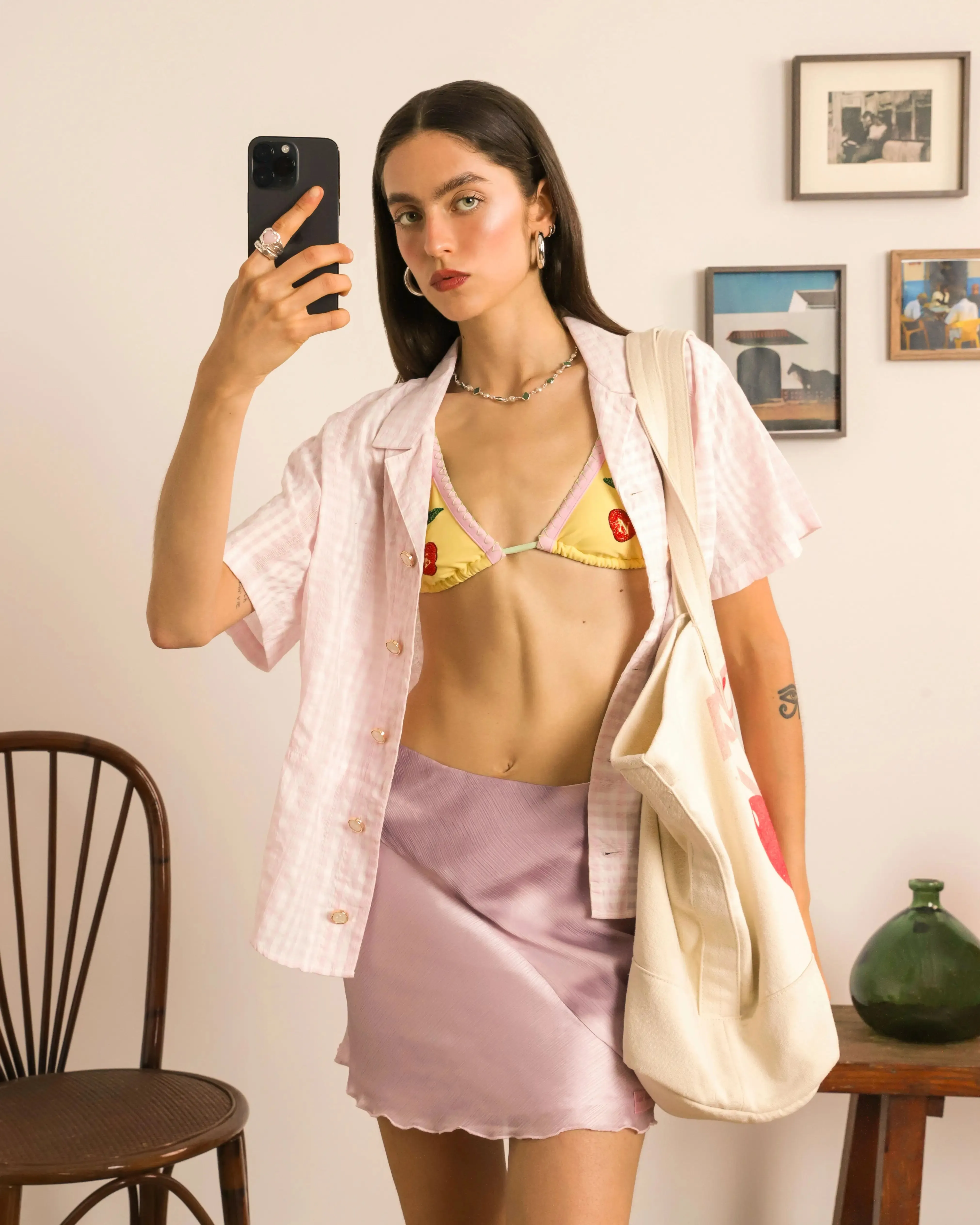 Block Shirt Pink sold by Nude Project product image thumbnail 3