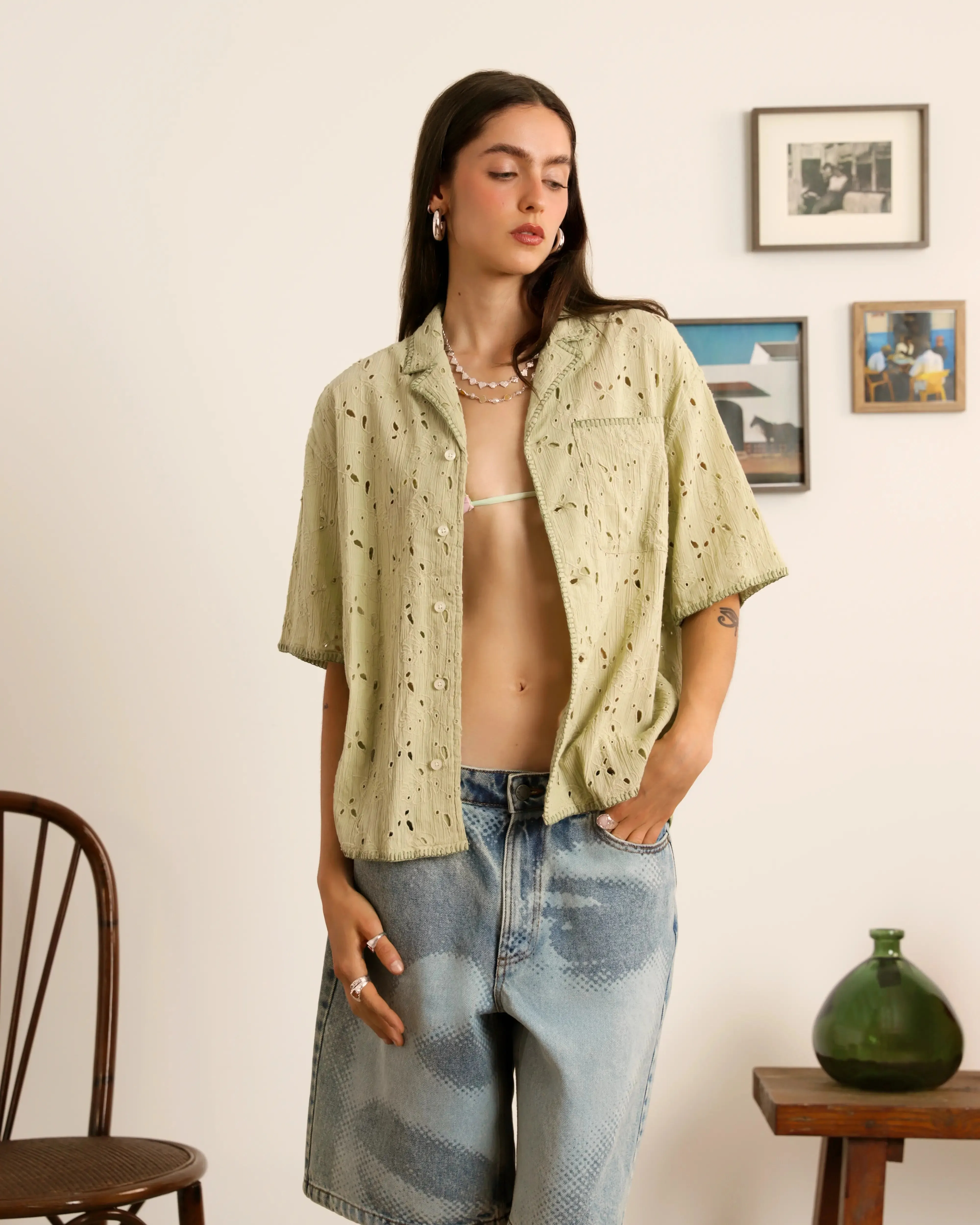 Leaf Shirt Green sold by Nude Project product image thumbnail 3