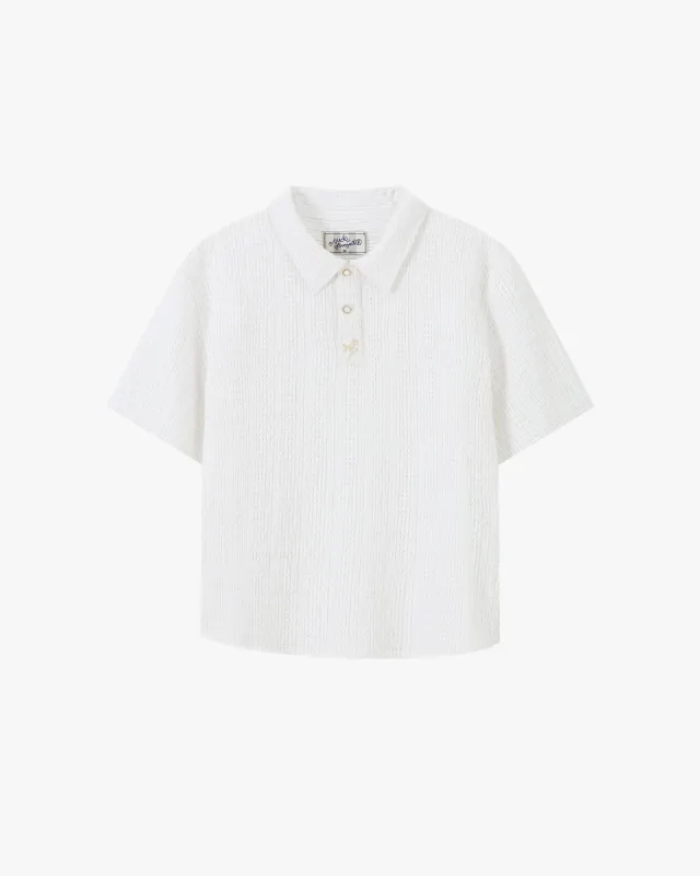 Half Polo White sold by Nude Project