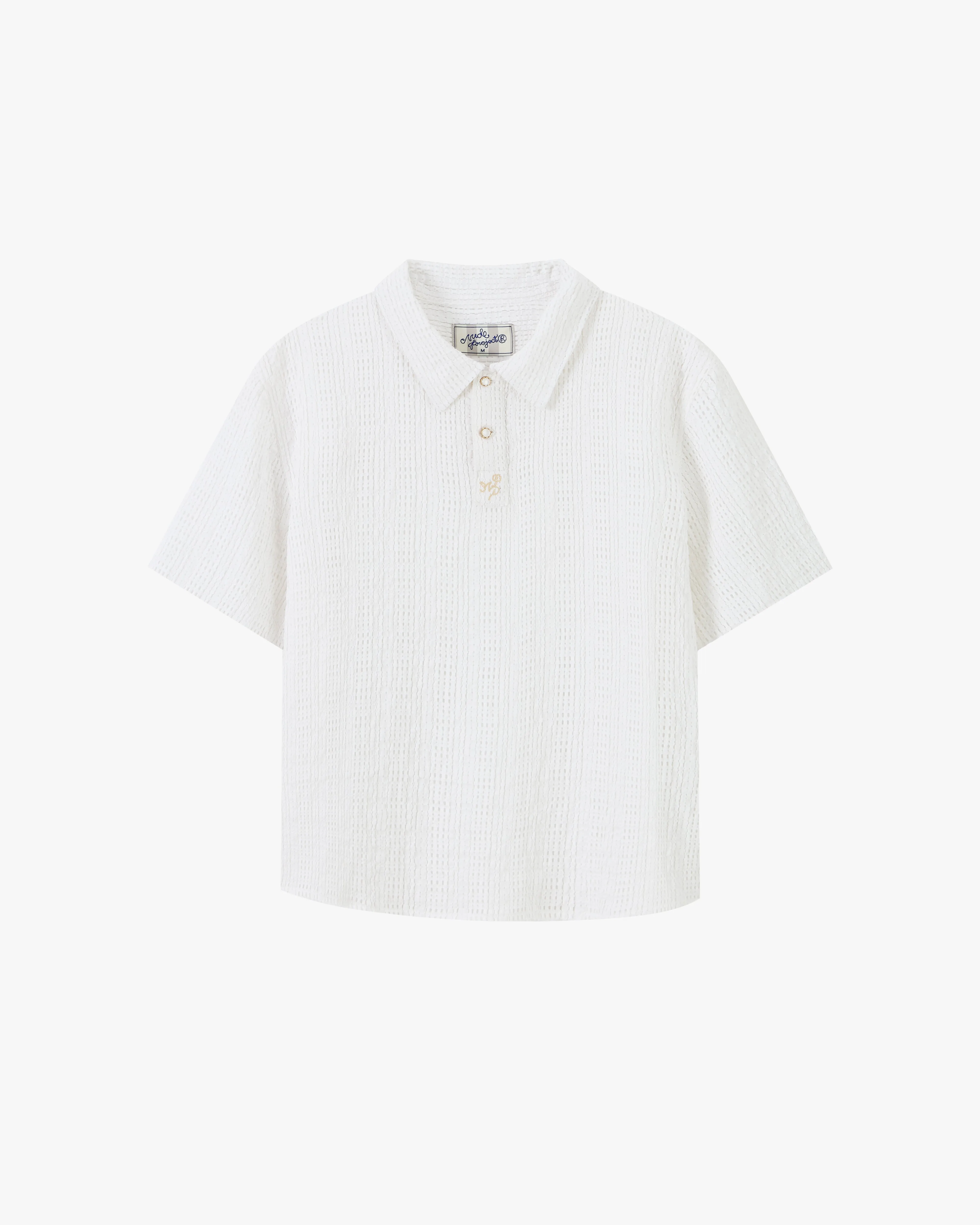 Half Polo White sold by Nude Project