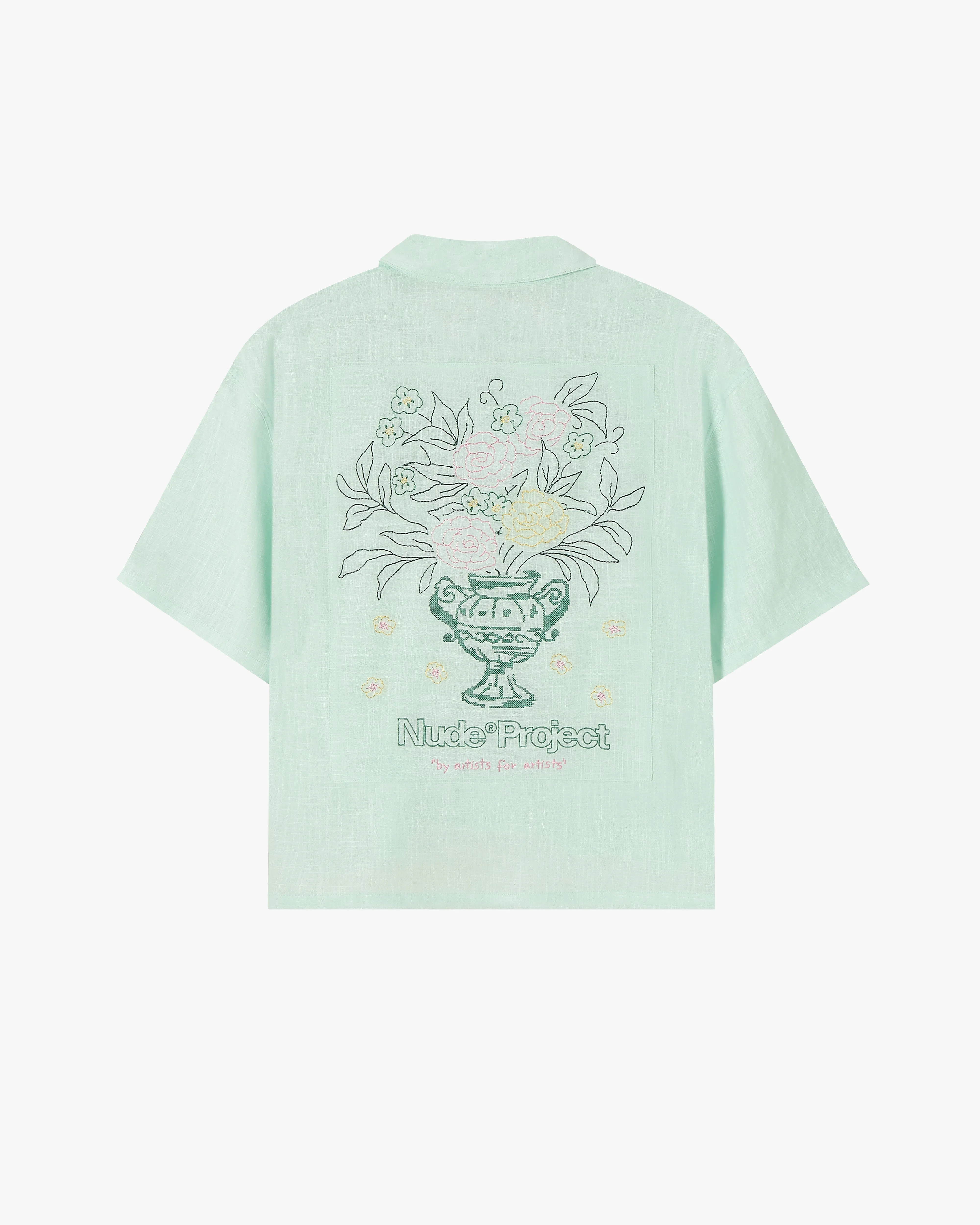 Kimchi Resort Shirt Aqua Green sold by Nude Project