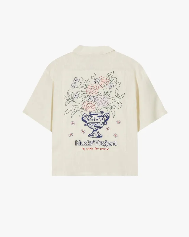 Kimchi Resort Shirt Off-White sold by Nude Project