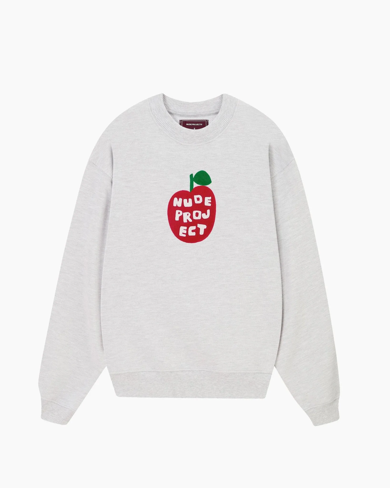 Apple Crew Sweatshirt Grey Melange W sold by Nude Project