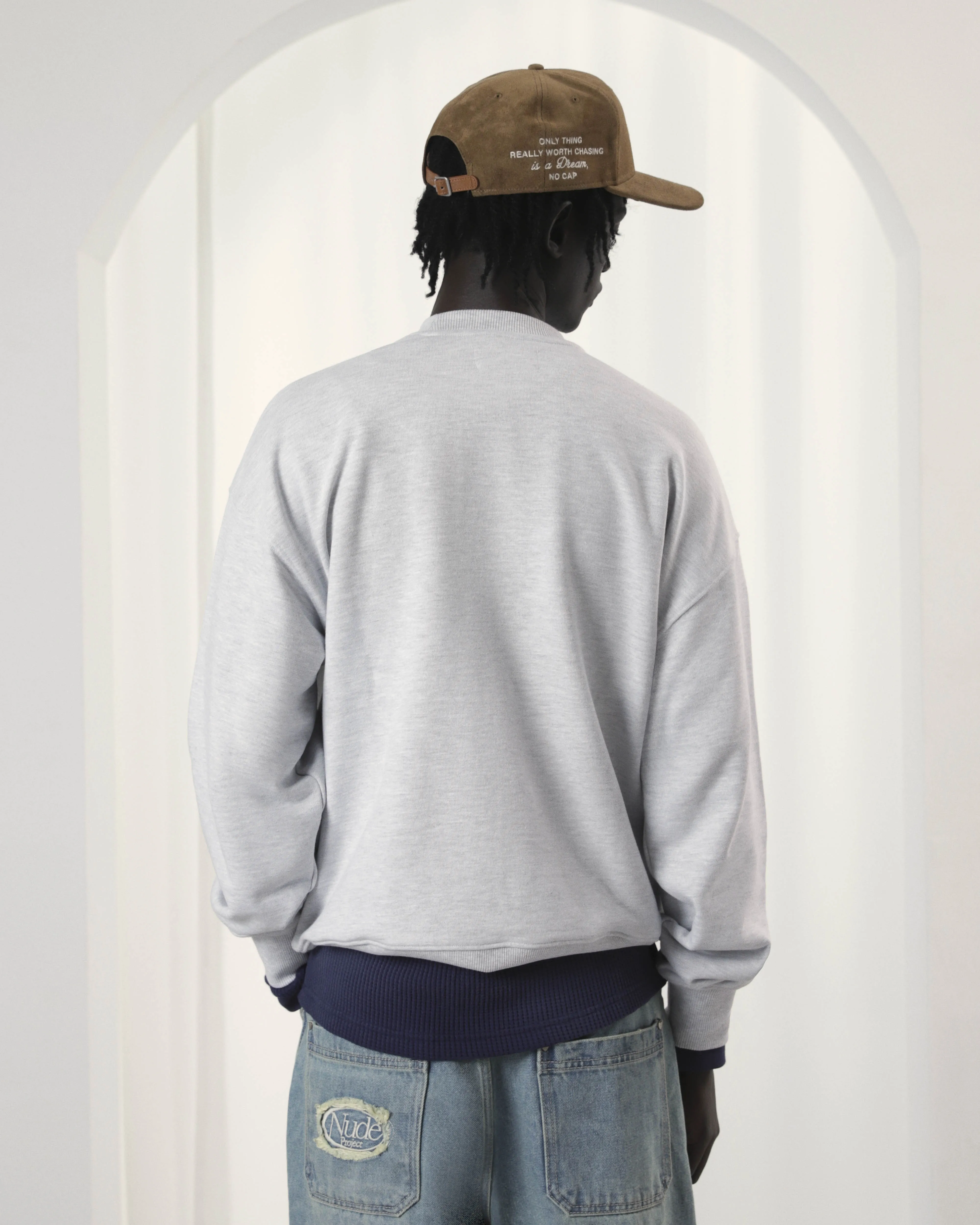 Apple Crew Sweatshirt Grey Melange W sold by Nude Project product image thumbnail 5