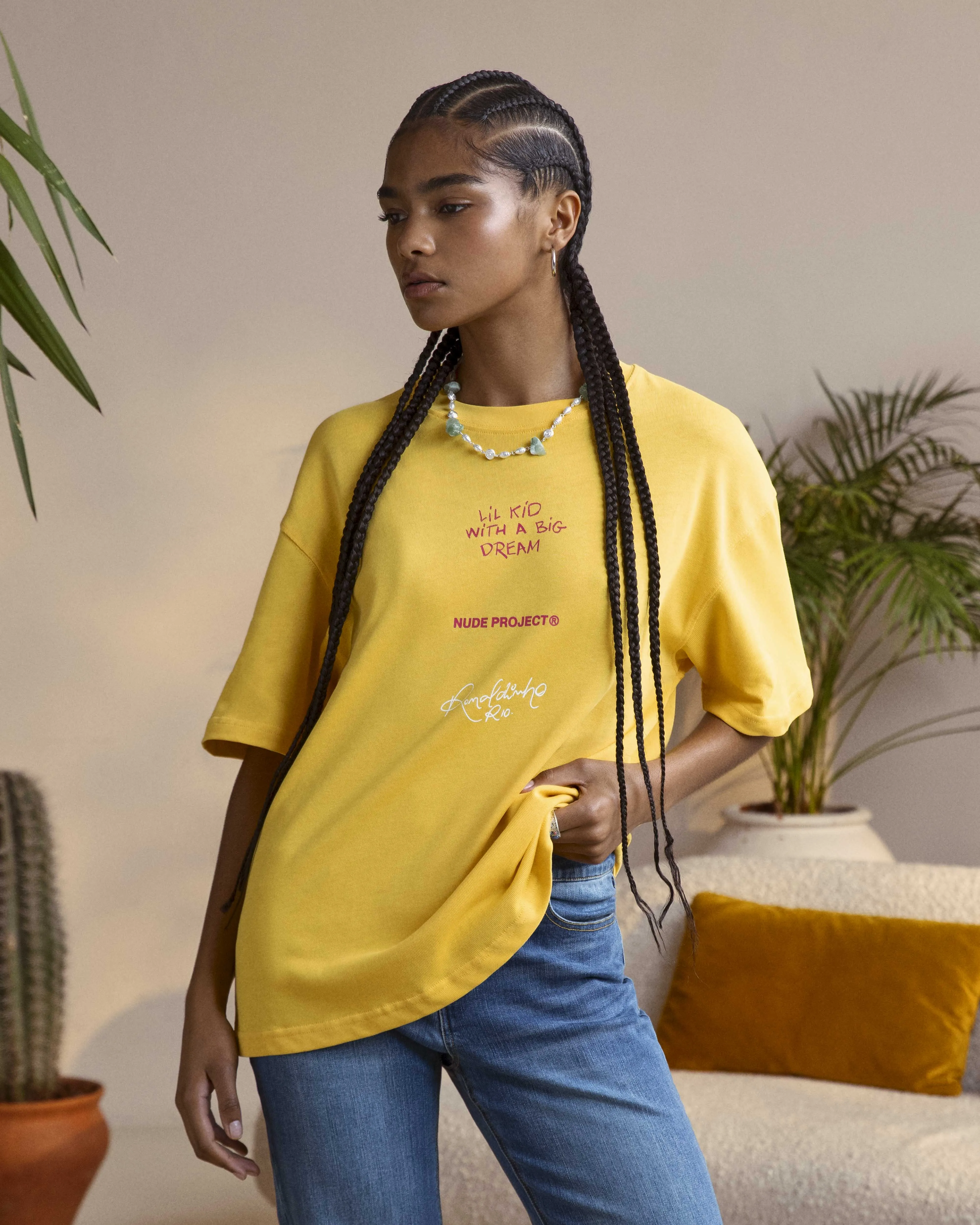 Face Tee Yellow sold by Nude Project product image thumbnail 5