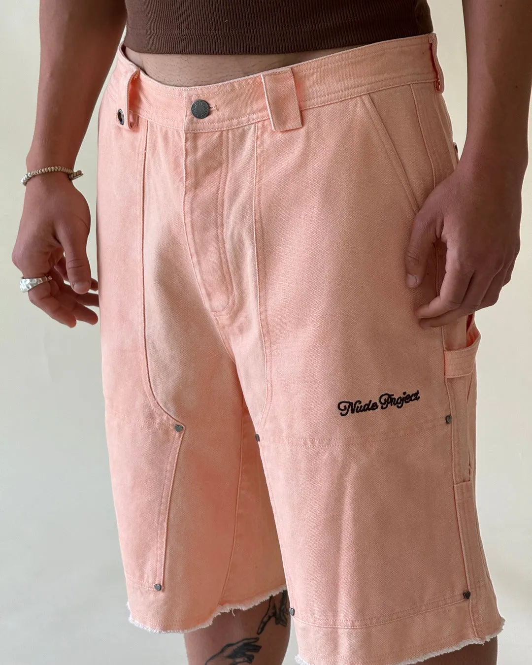 Carpenter Shorts Peach sold by Nude Project product image thumbnail 4
