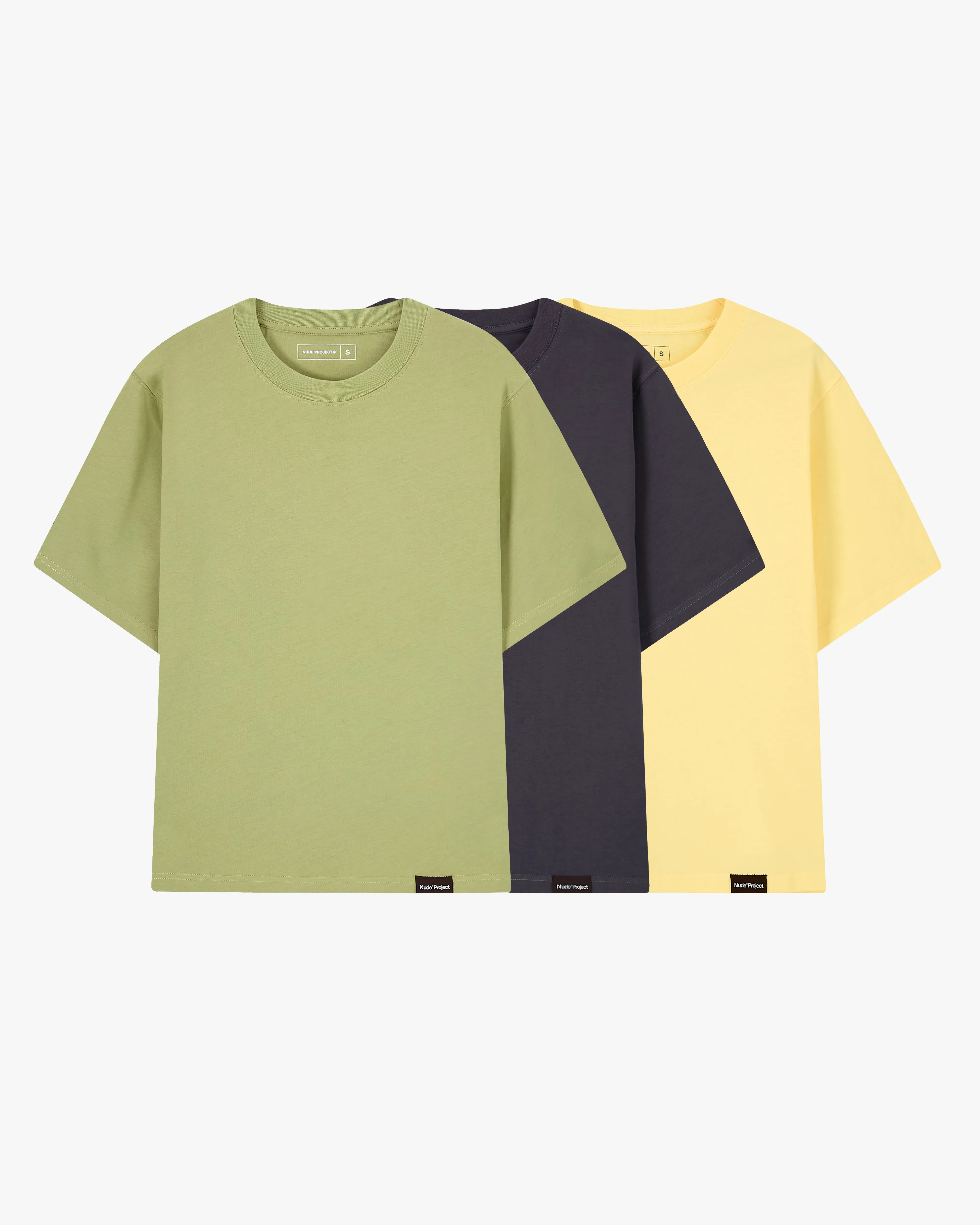 Basic Tee Yellow/Green/Ash 3xPack sold by Nude Project