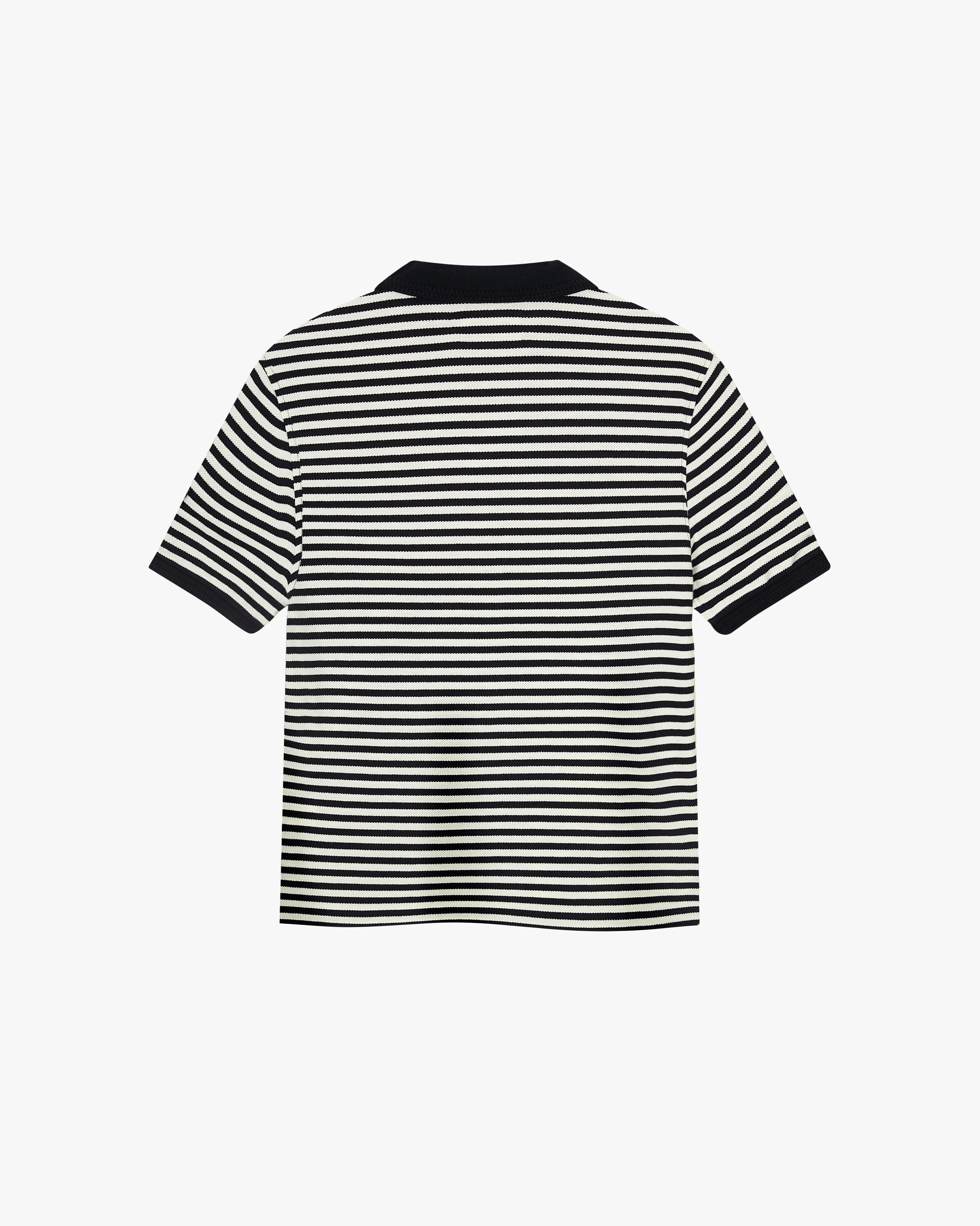 Apple Crew Stripes Polo Black sold by Nude Project product image thumbnail 3