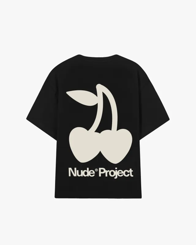 Cherry Logo Tee Black sold by Nude Project