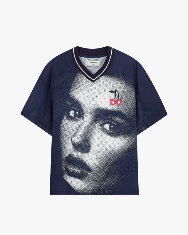 Gigi Football Tee Navy made by Nude Project