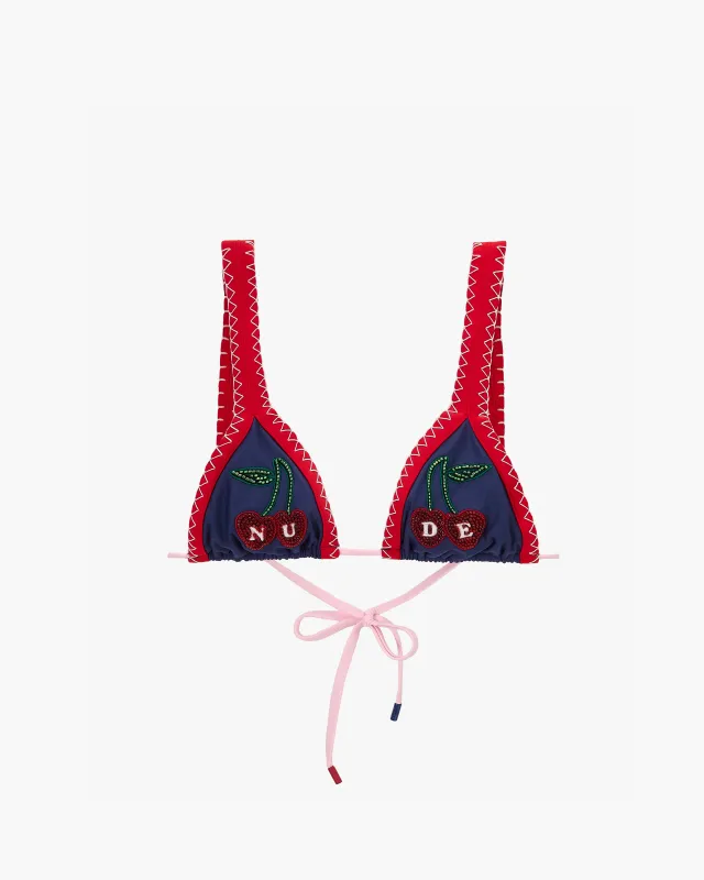 Coralite Bikini Top Blue made by Nude Project