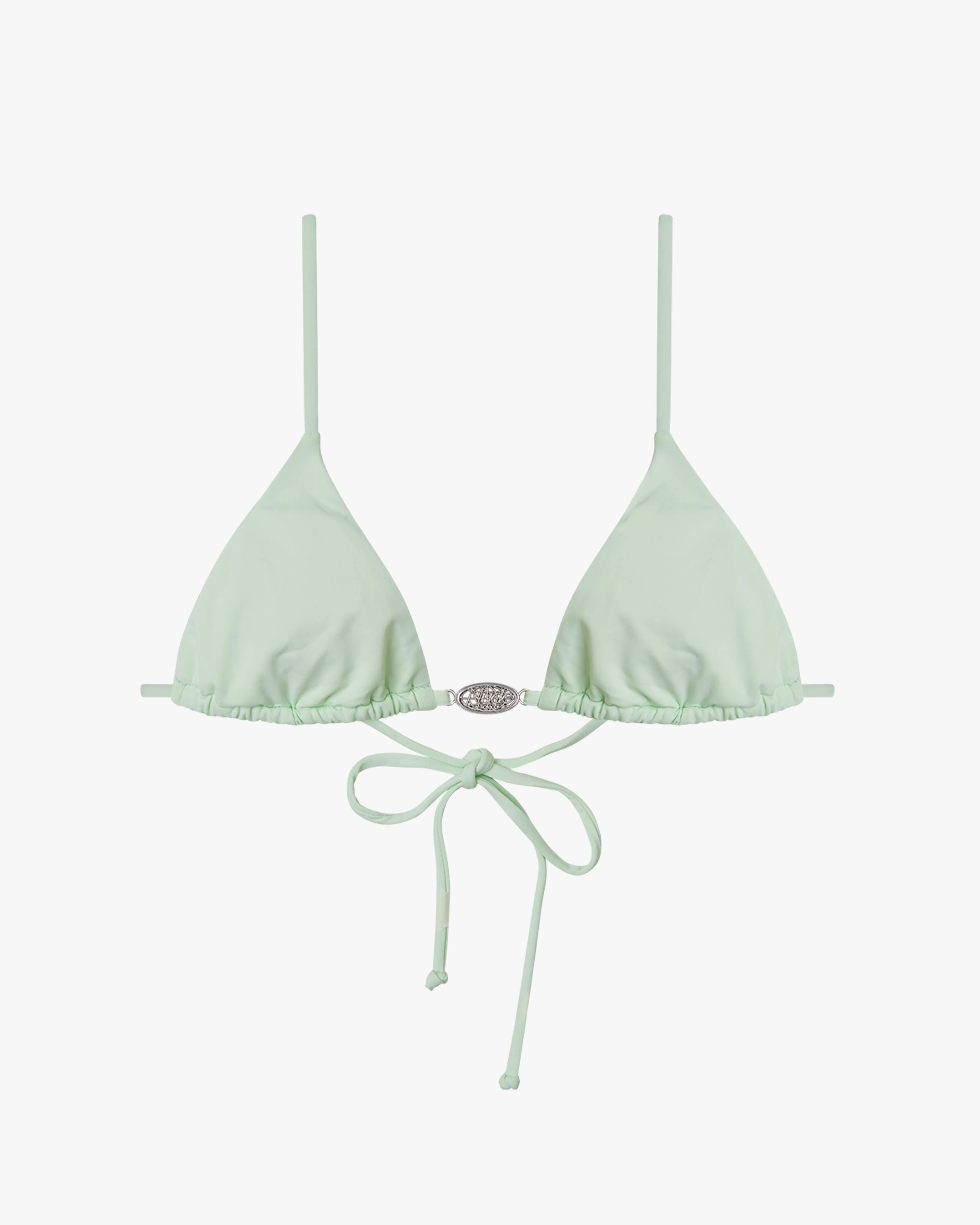 CLASSIC TRIANGLE BIKINI TOP LIME sold by Nude Project