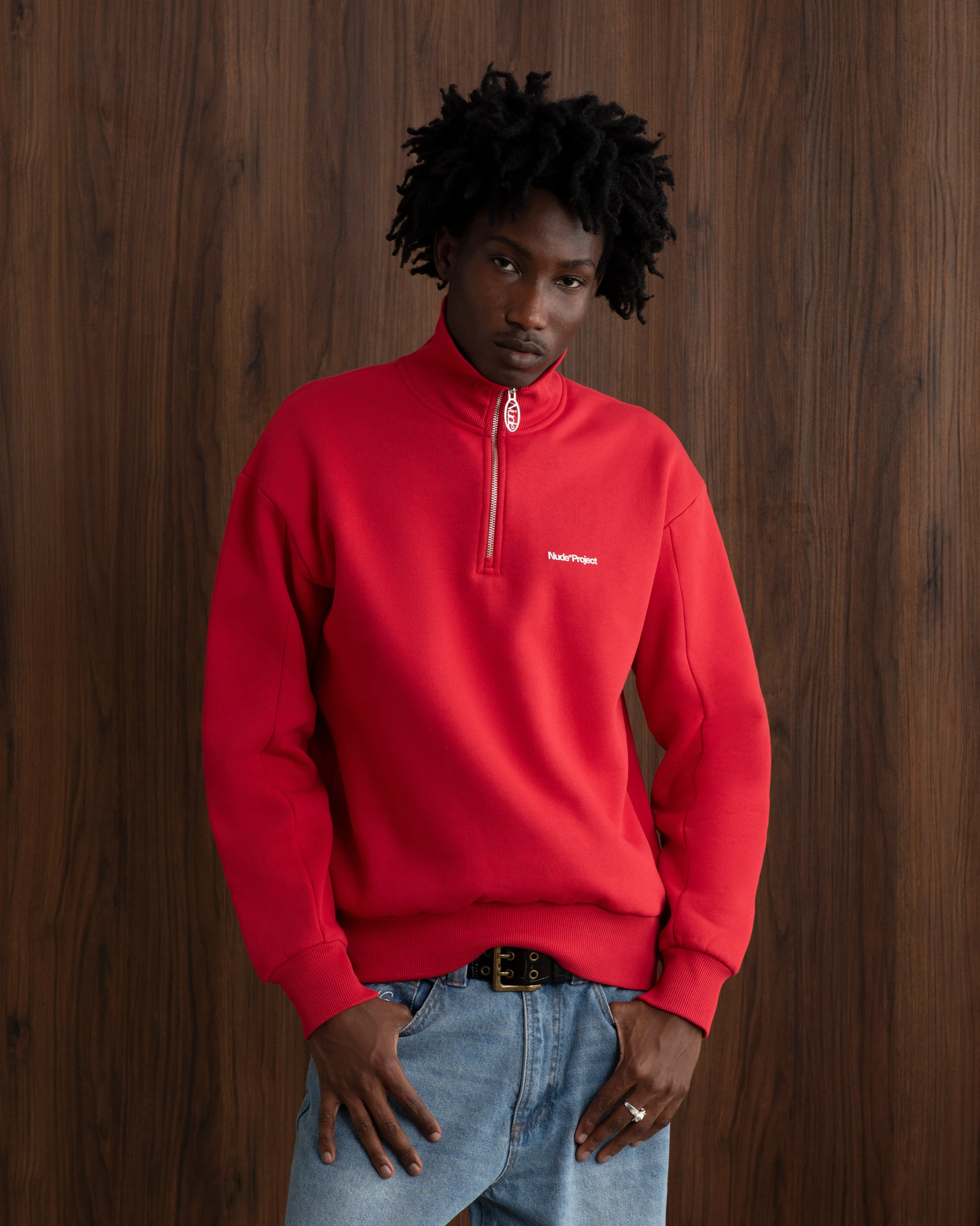 Origins Quarter-Zip Red sold by Nude Project product image thumbnail 2