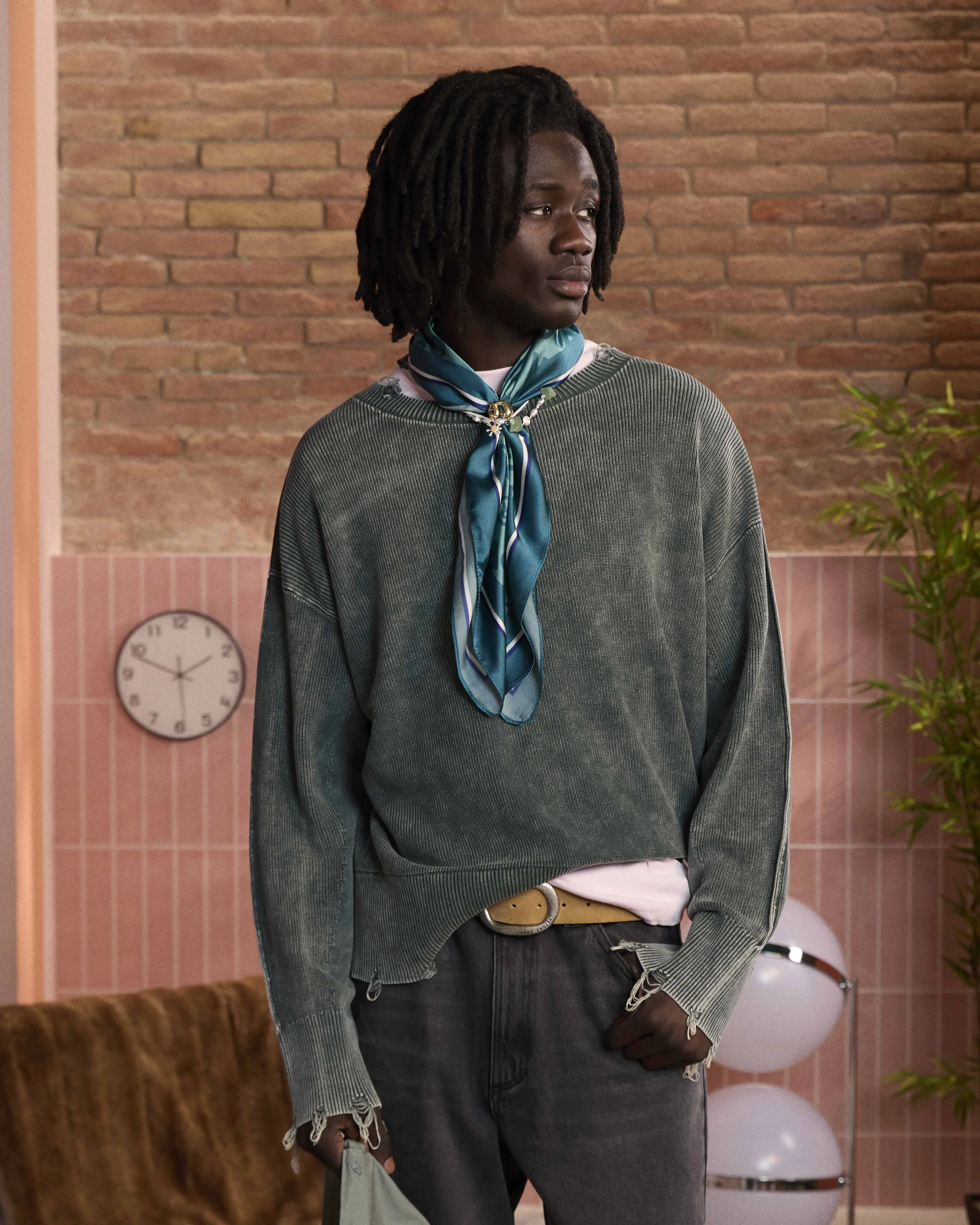 Perfect Cropped Knit Sweater Dark Green sold by Nude Project product image thumbnail 3