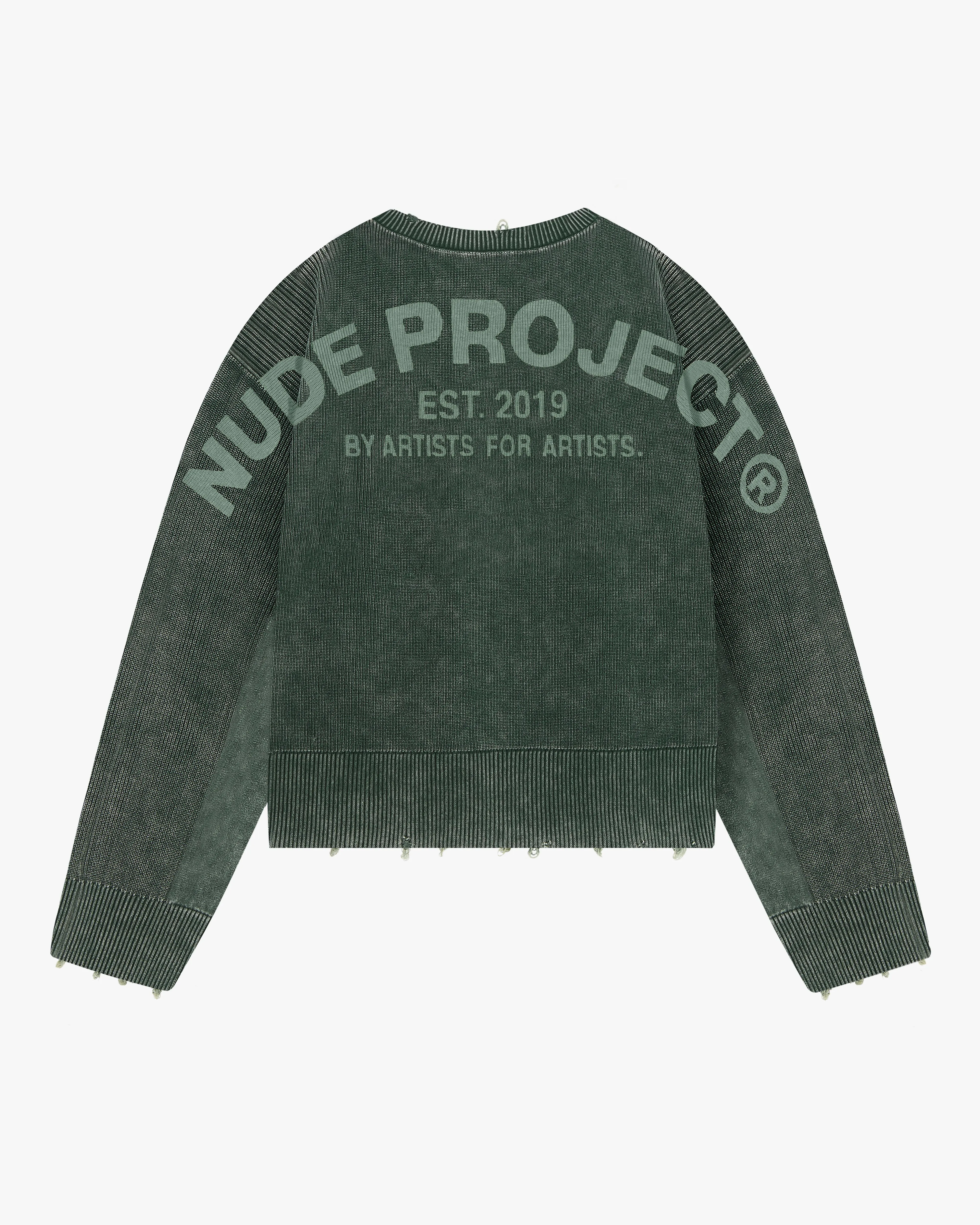 Perfect Cropped Knit Sweater Dark Green sold by Nude Project