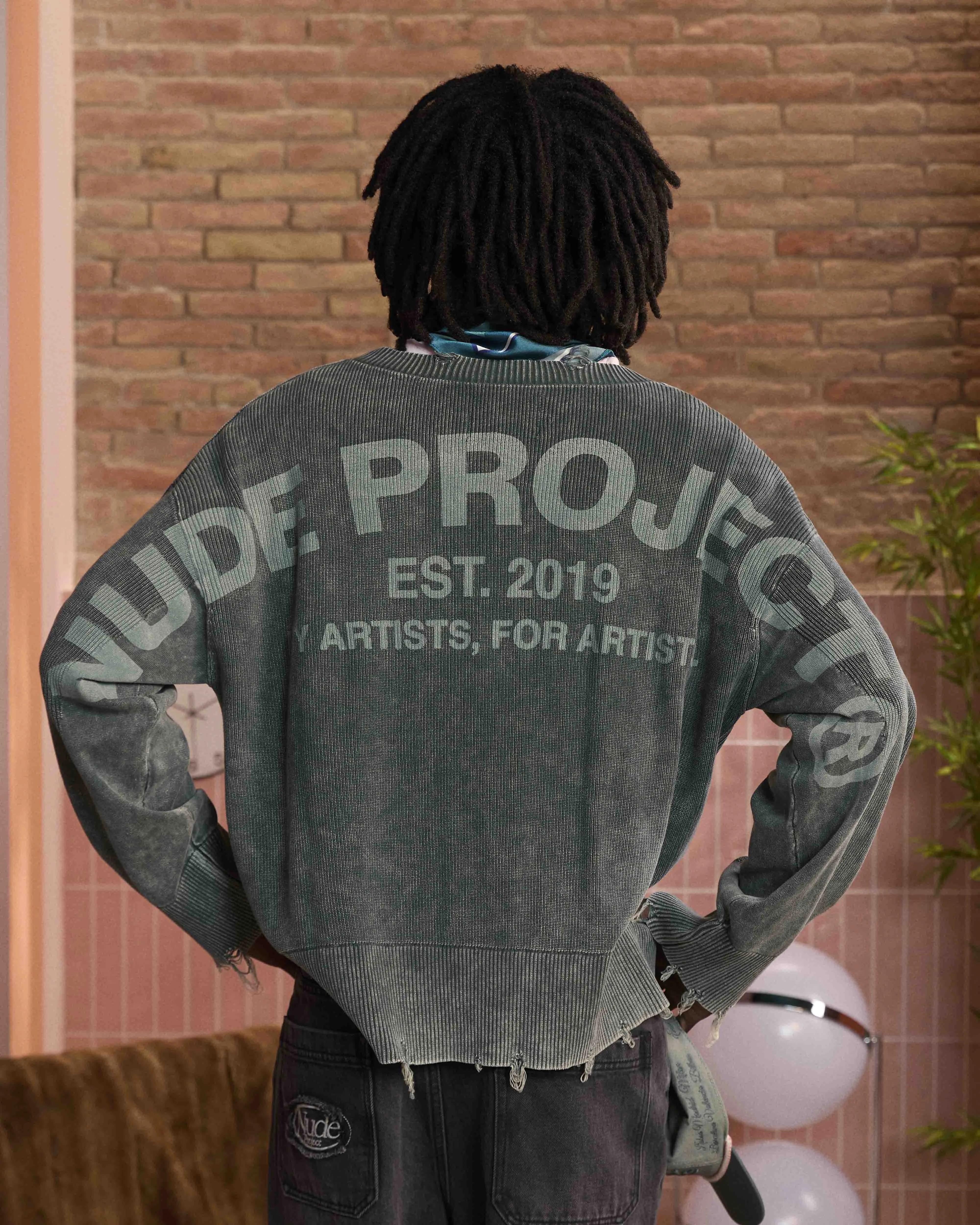 Perfect Cropped Knit Sweater Dark Green sold by Nude Project product image thumbnail 2