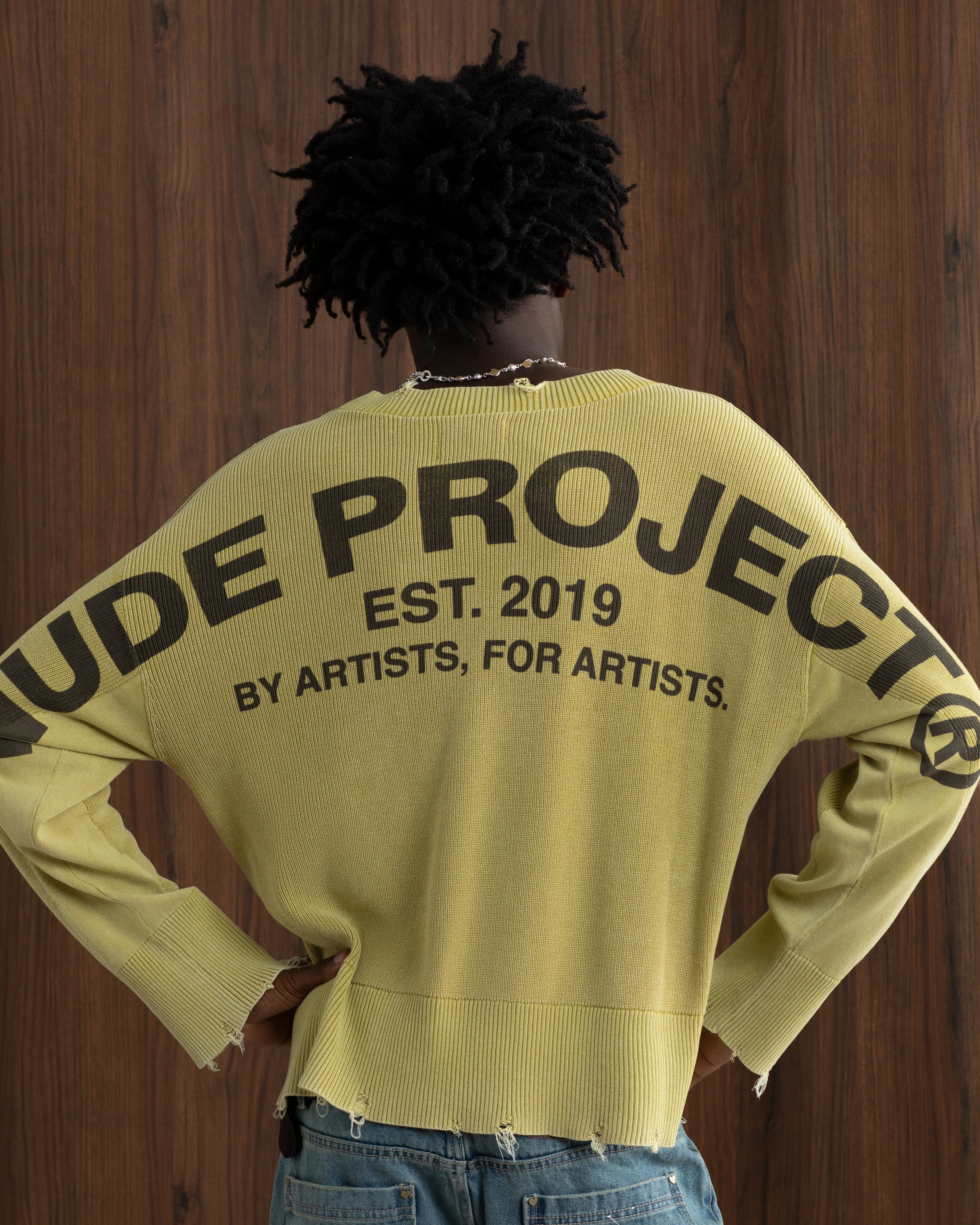 Perfect Cropped Knit Sweater Lime sold by Nude Project product image thumbnail 2