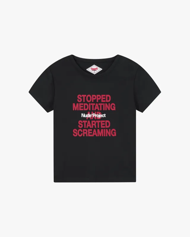 Routine Baby Tee Black sold by Nude Project