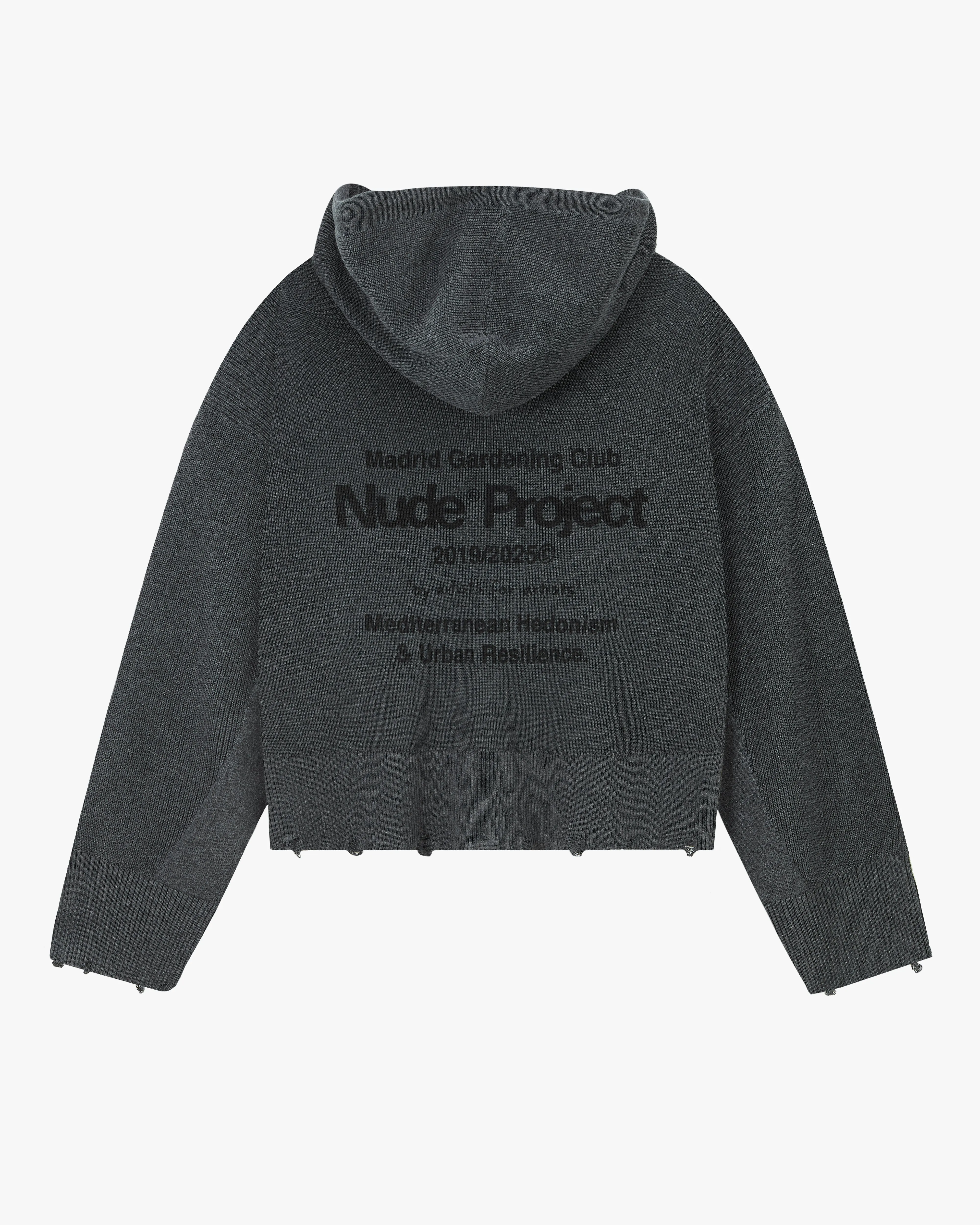 Besito Knit Zip-Up Hoodie Ash sold by Nude Project product image thumbnail 2
