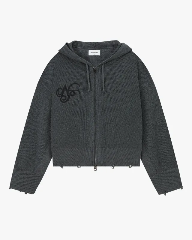 Besito Knit Zip-Up Black sold by Nude Project