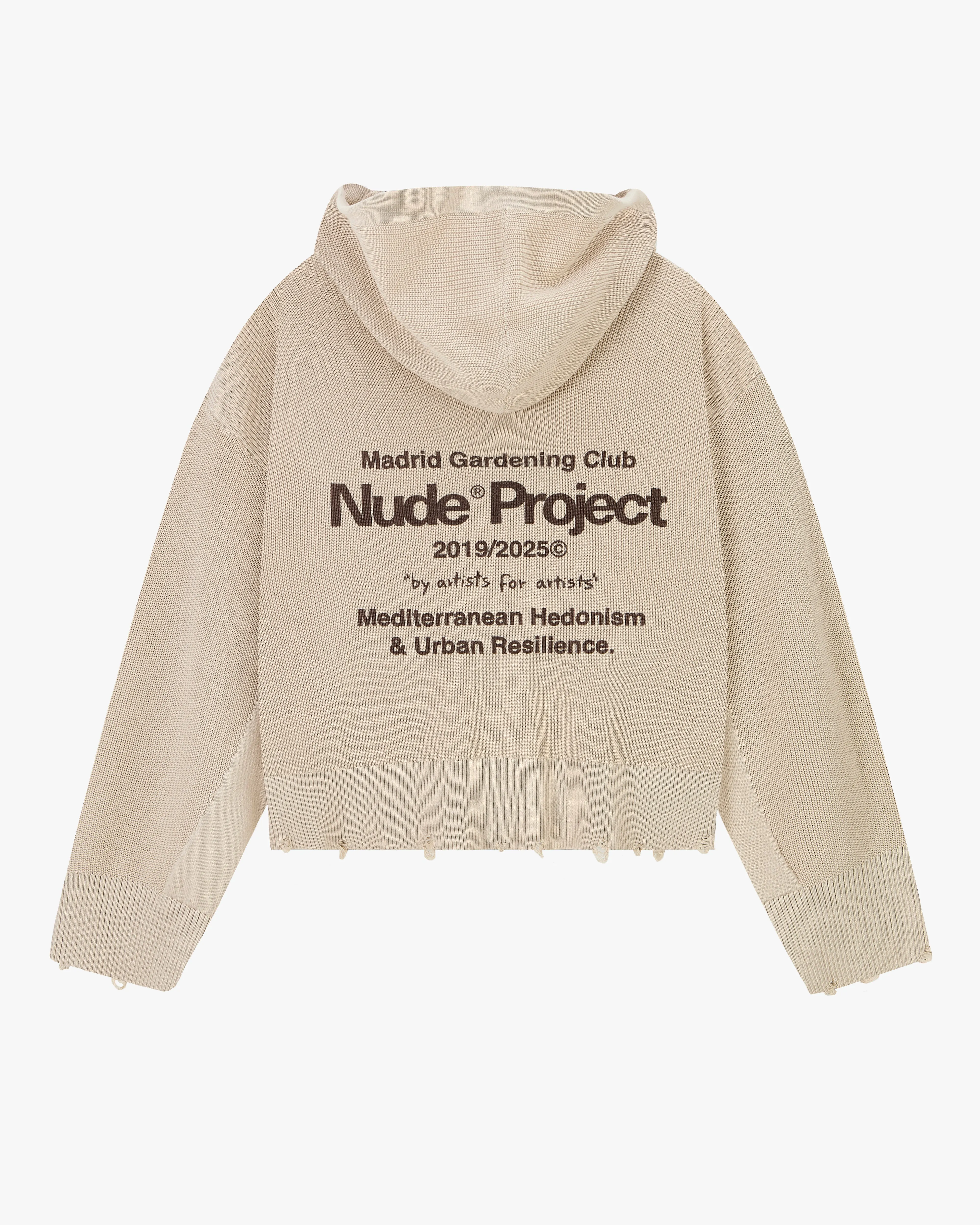 Besito Knit Zip-Up Hoodie Beige sold by Nude Project product image thumbnail 3