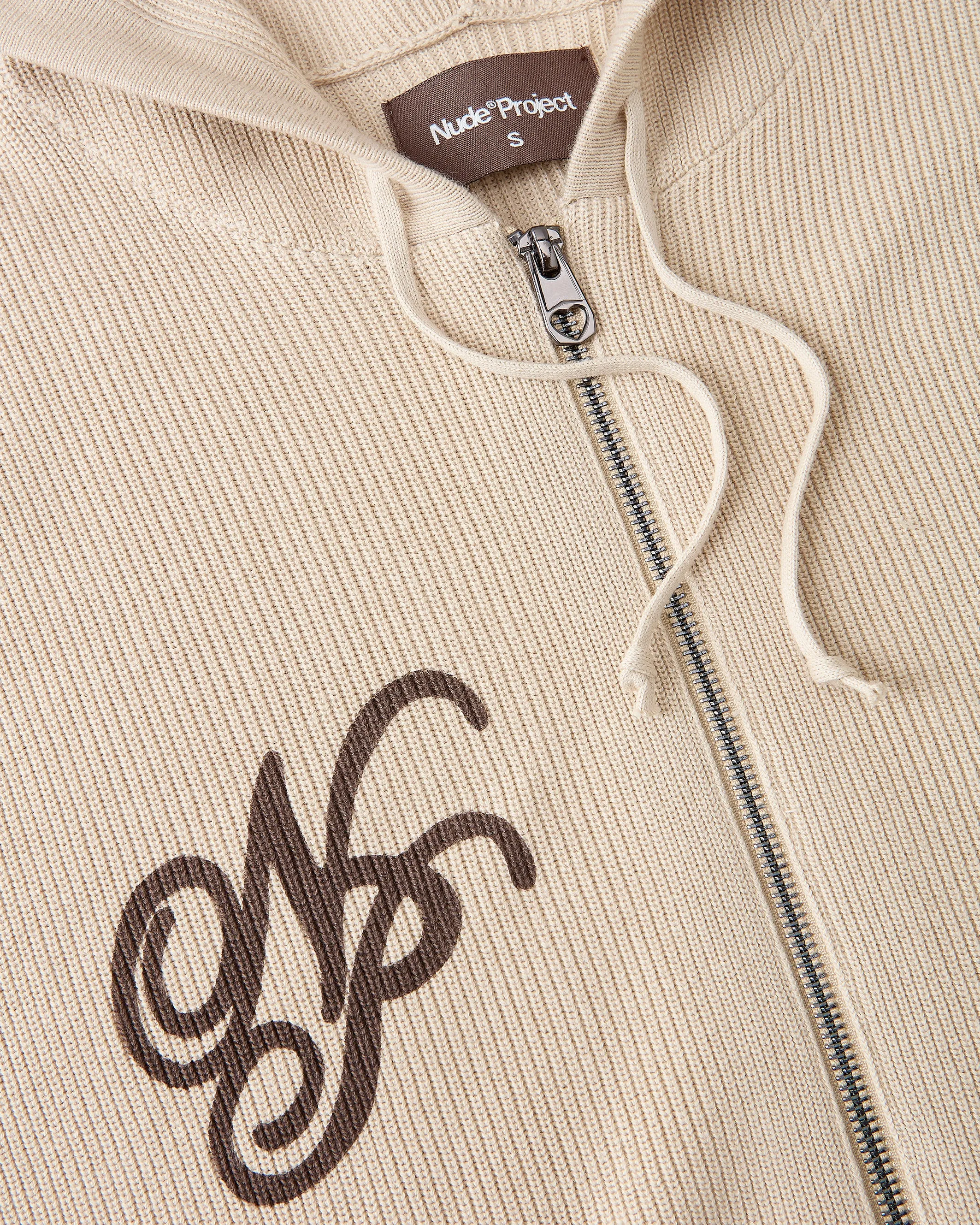 Besito Knit Zip-Up Hoodie Beige sold by Nude Project product image thumbnail 4