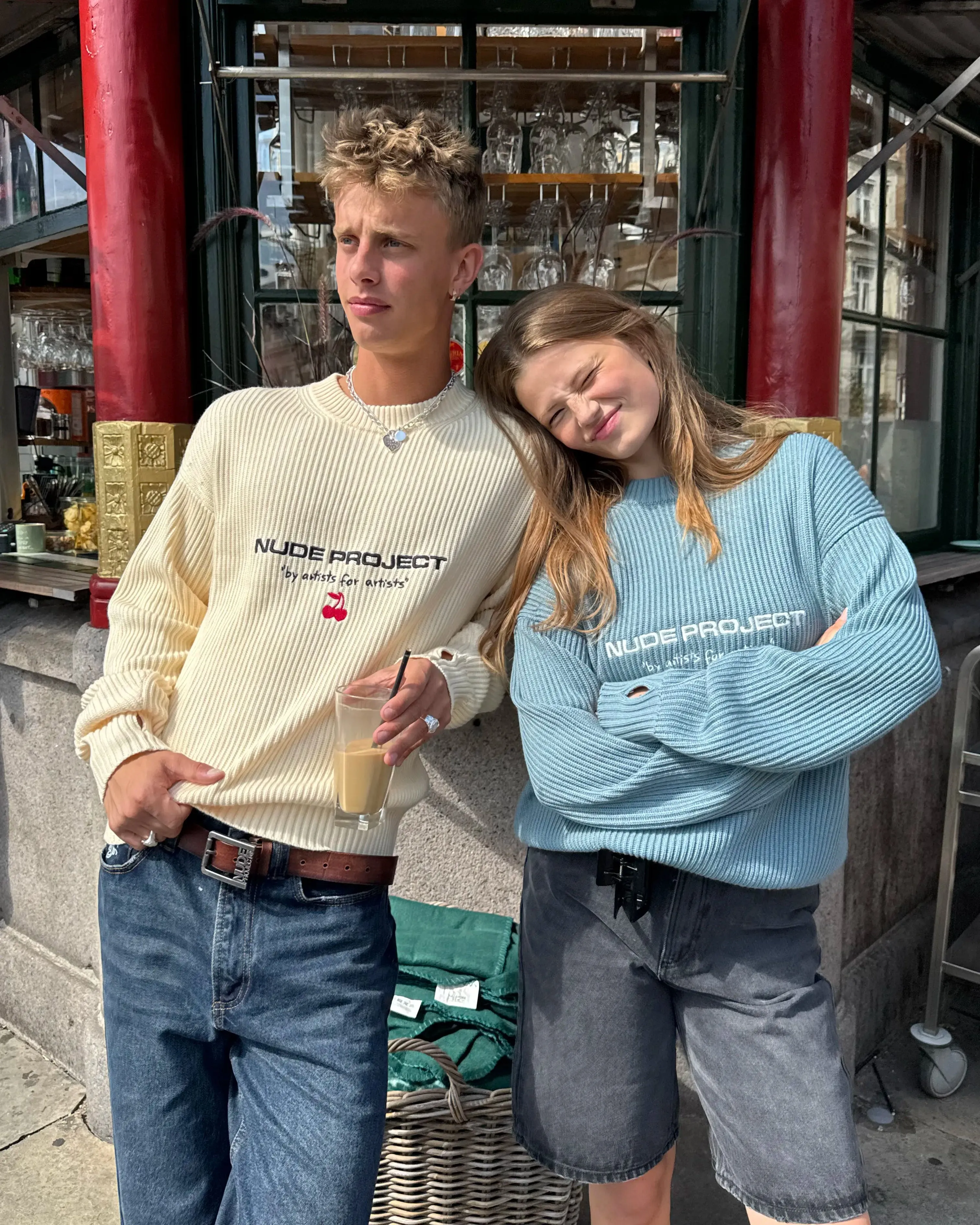 Wavy Knit Sweater Blue sold by Nude Project product image thumbnail 4