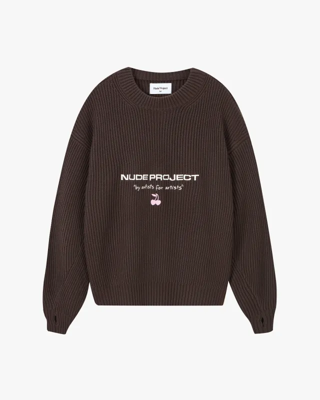 Wavy Knit Sweater Brown sold by Nude Project