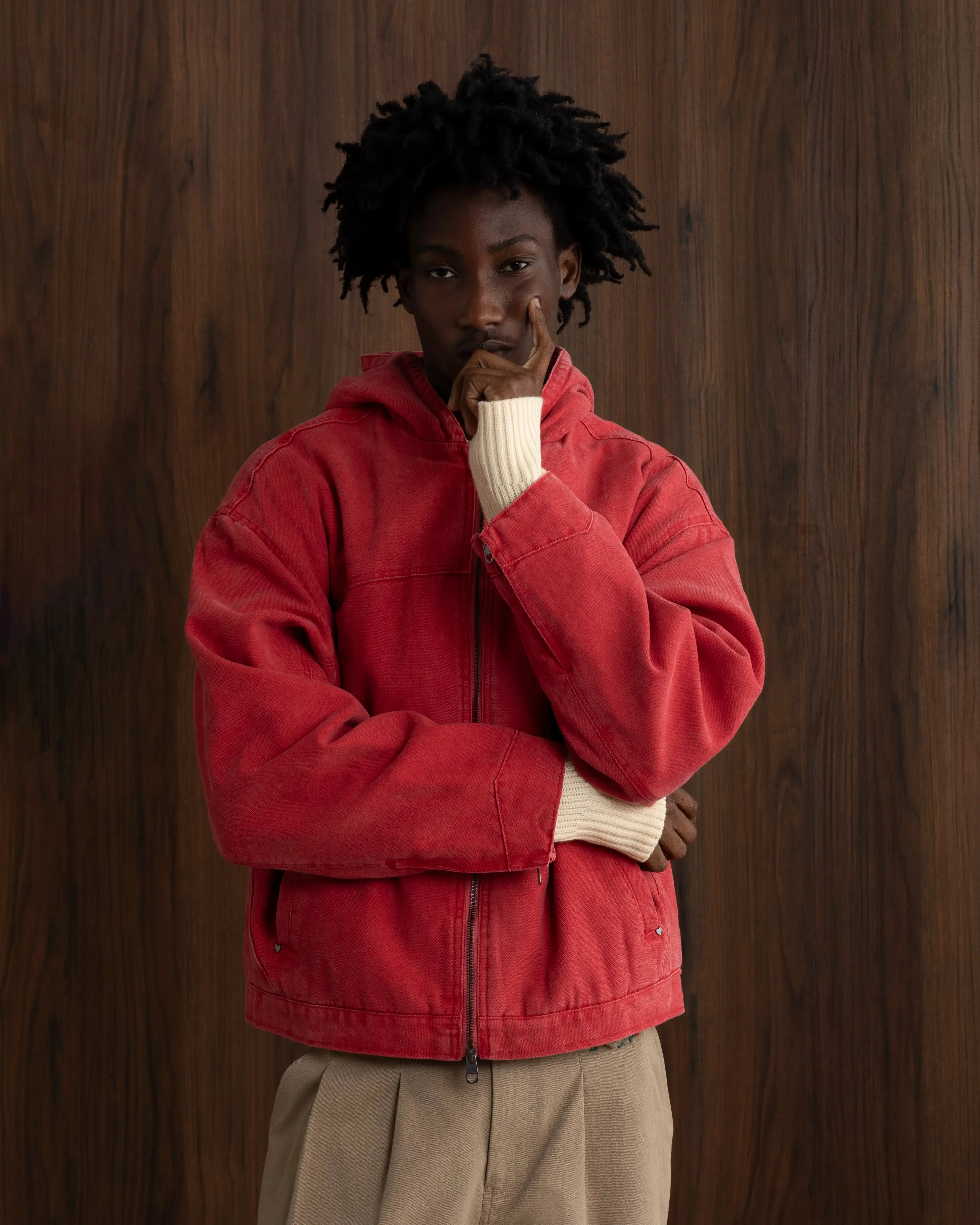 Co-Worker Jacket Canvas Red sold by Nude Project product image thumbnail 2