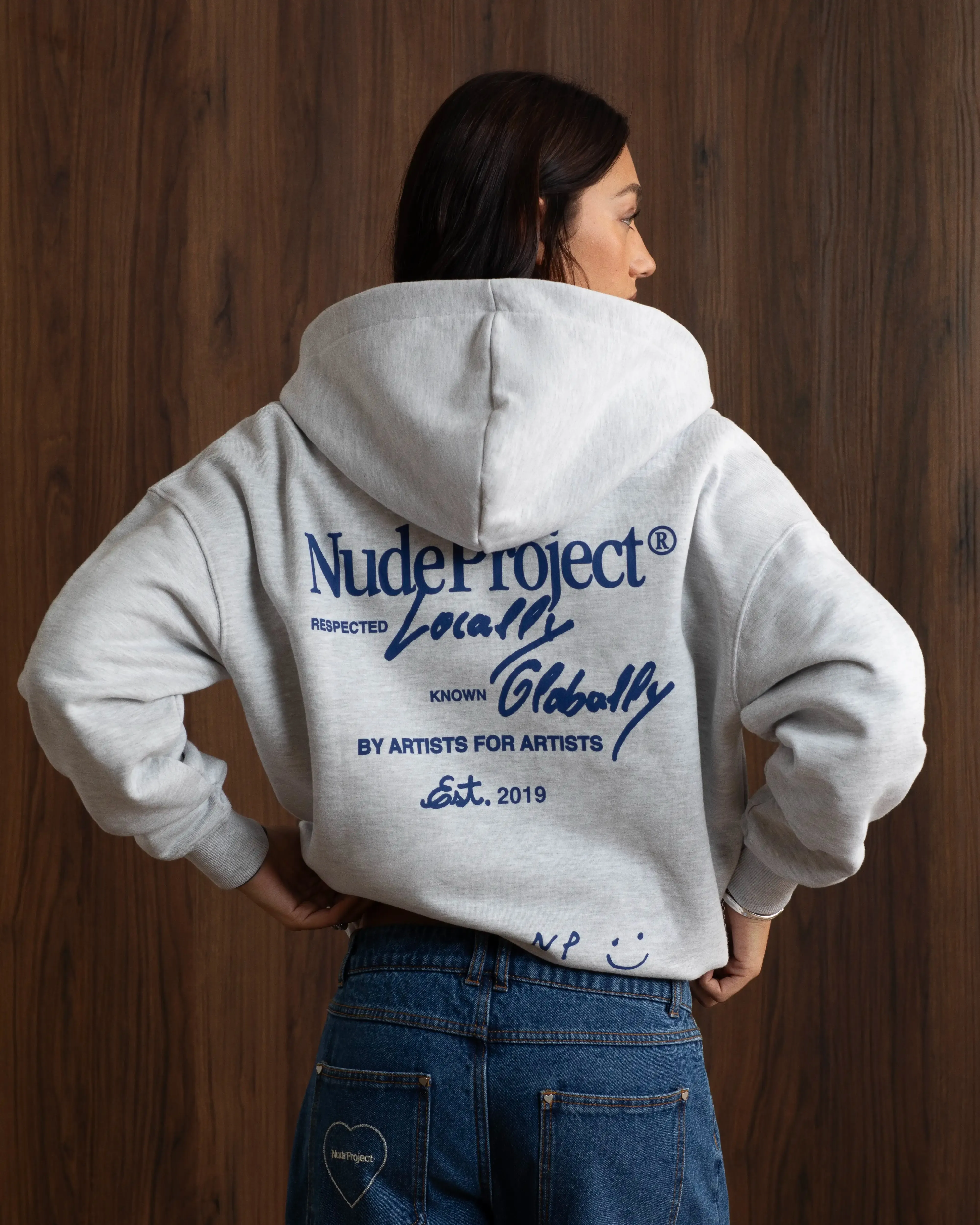Global Soon Zip-Up Hoodie Grey sold by Nude Project product image thumbnail 3
