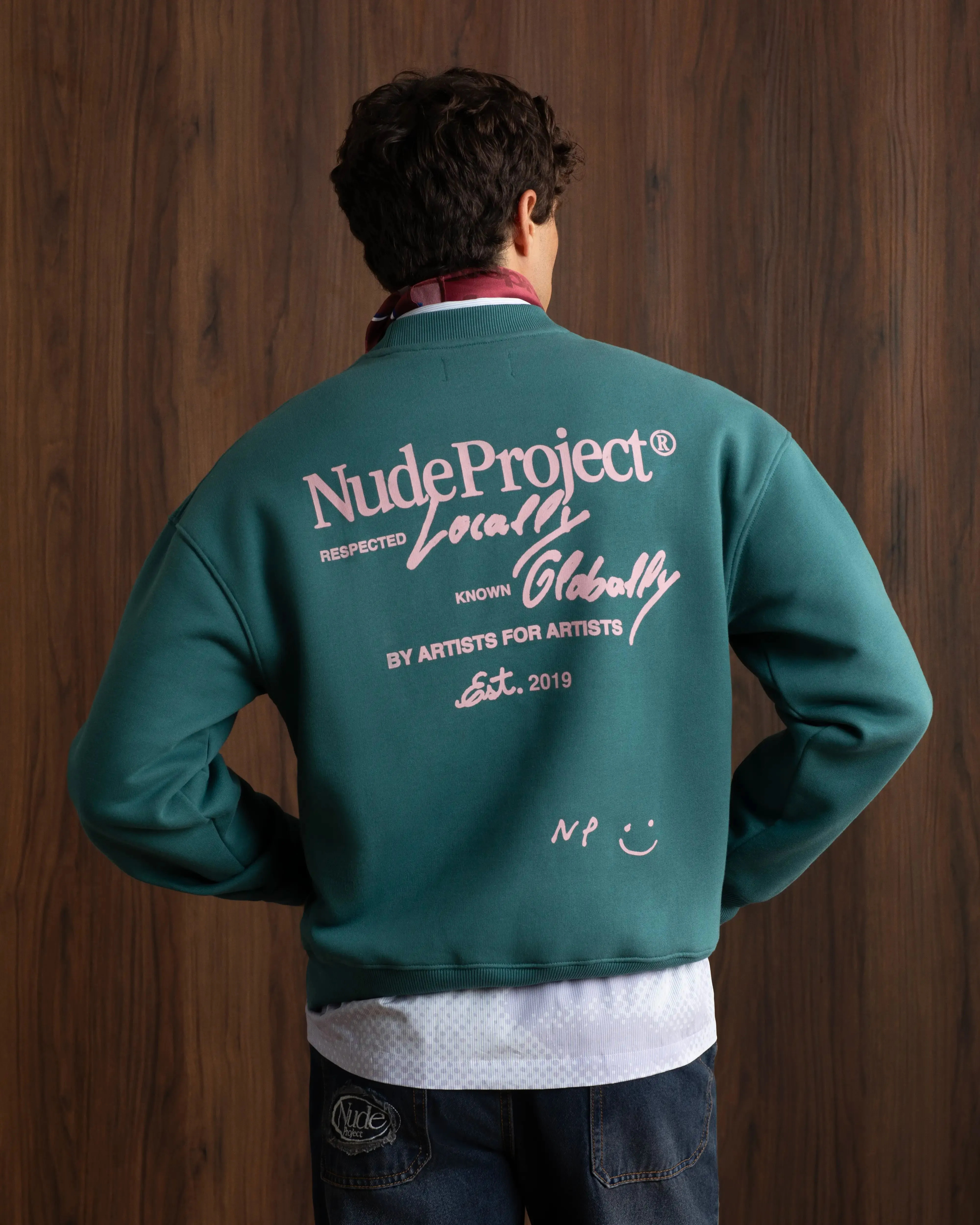 Global Soon Sweatshirt Bottle Green sold by Nude Project product image thumbnail 2