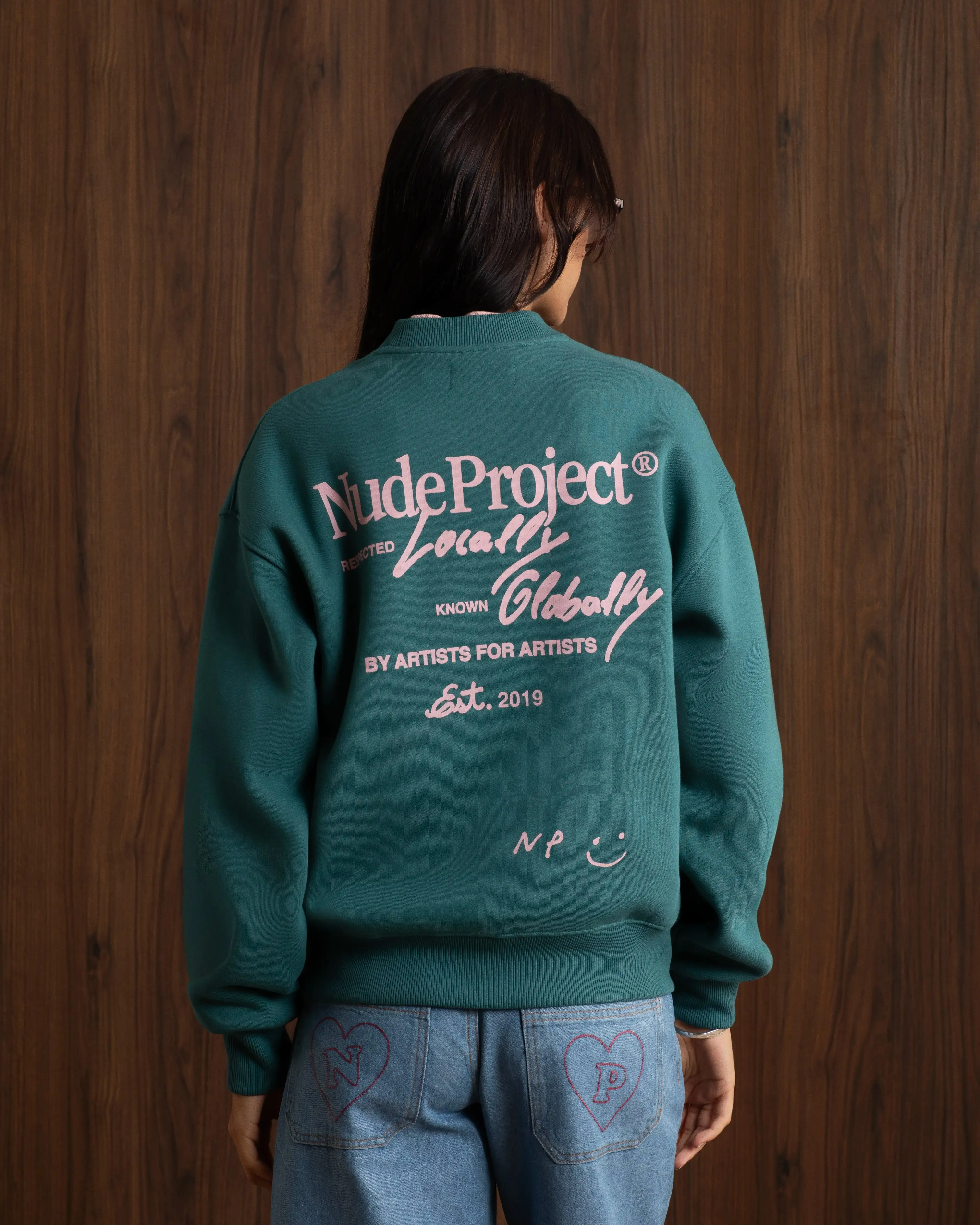 Global Soon Sweatshirt Bottle Green sold by Nude Project product image thumbnail 3