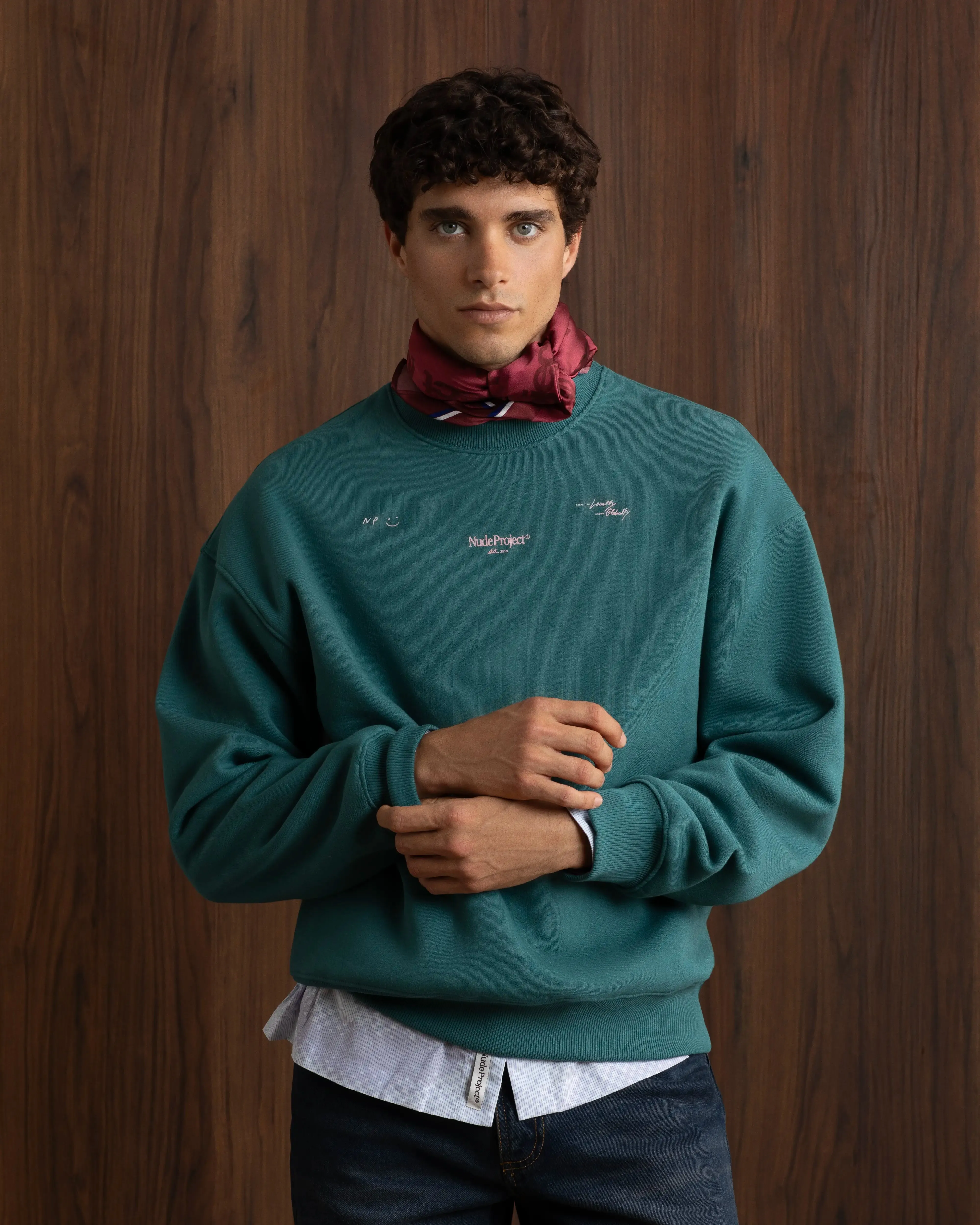 Global Soon Sweatshirt Bottle Green sold by Nude Project product image thumbnail 5
