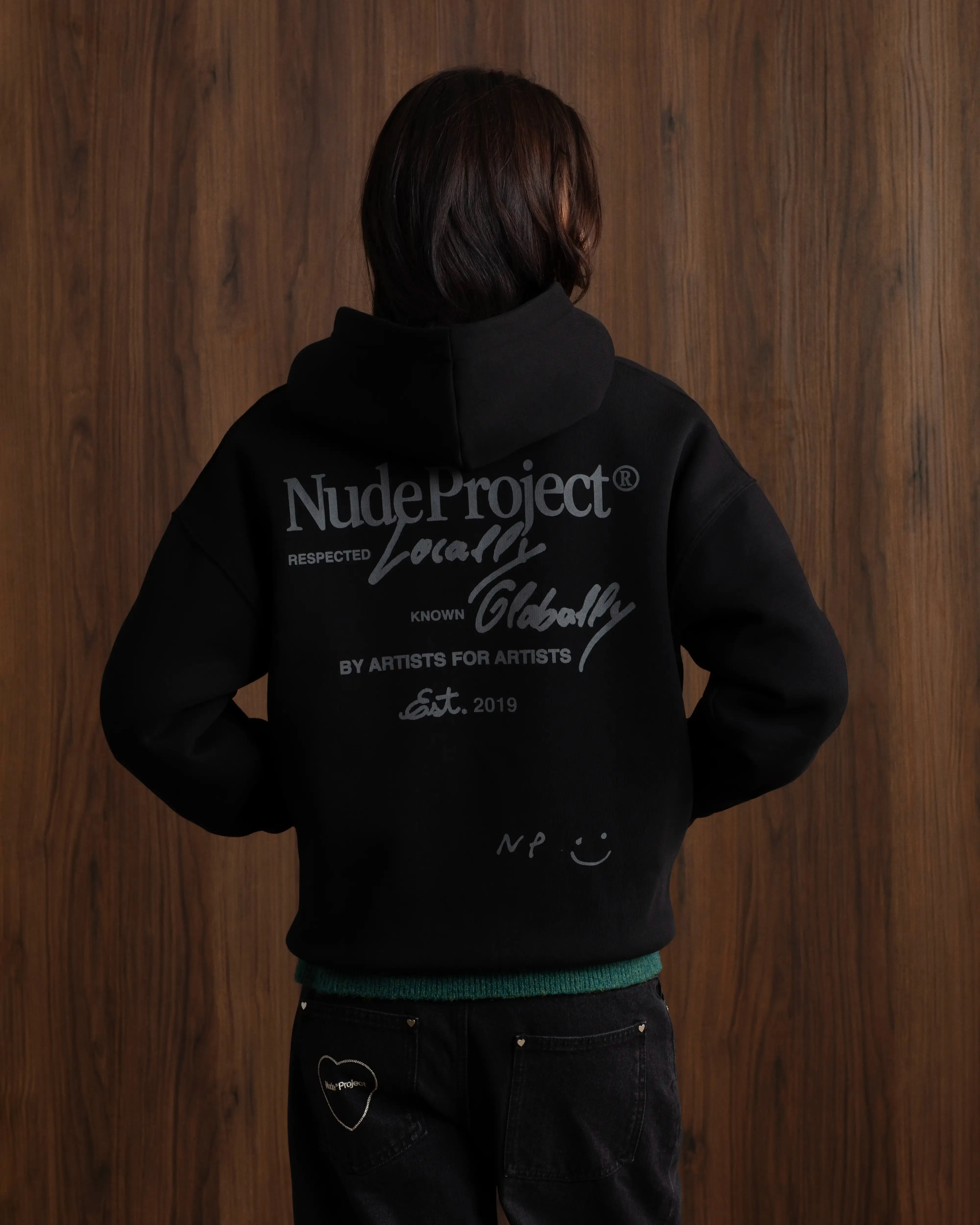 Global Soon Zip-Up Hoodie Black sold by Nude Project product image thumbnail 3