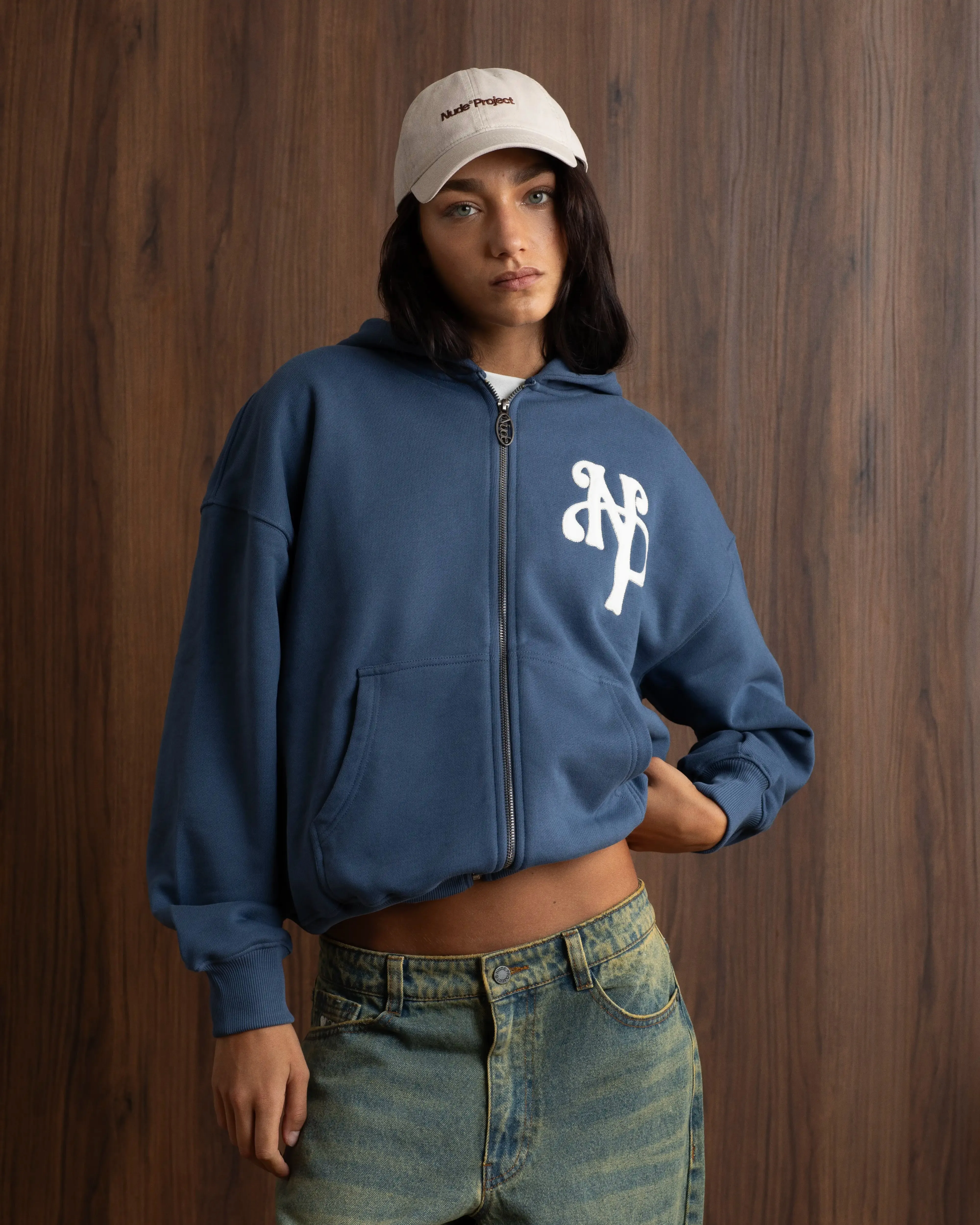 Kill Bill Zip-Up Hoodie Indigo sold by Nude Project product image thumbnail 3