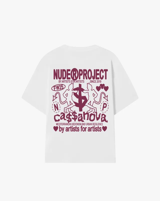 Cassanova Tee White sold by Nude Project