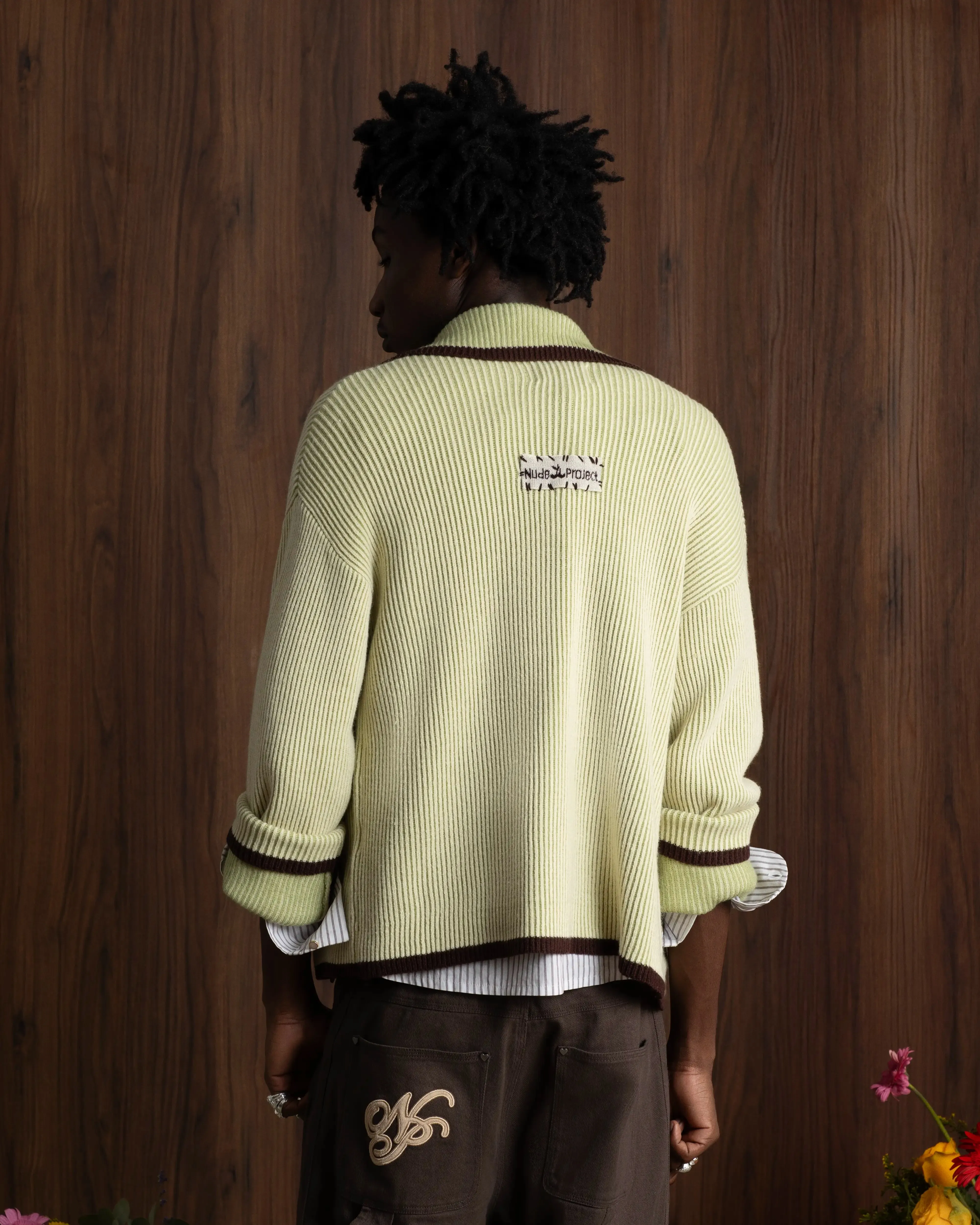 Classy Knit Zip-Up Cardigan Green sold by Nude Project product image thumbnail 3
