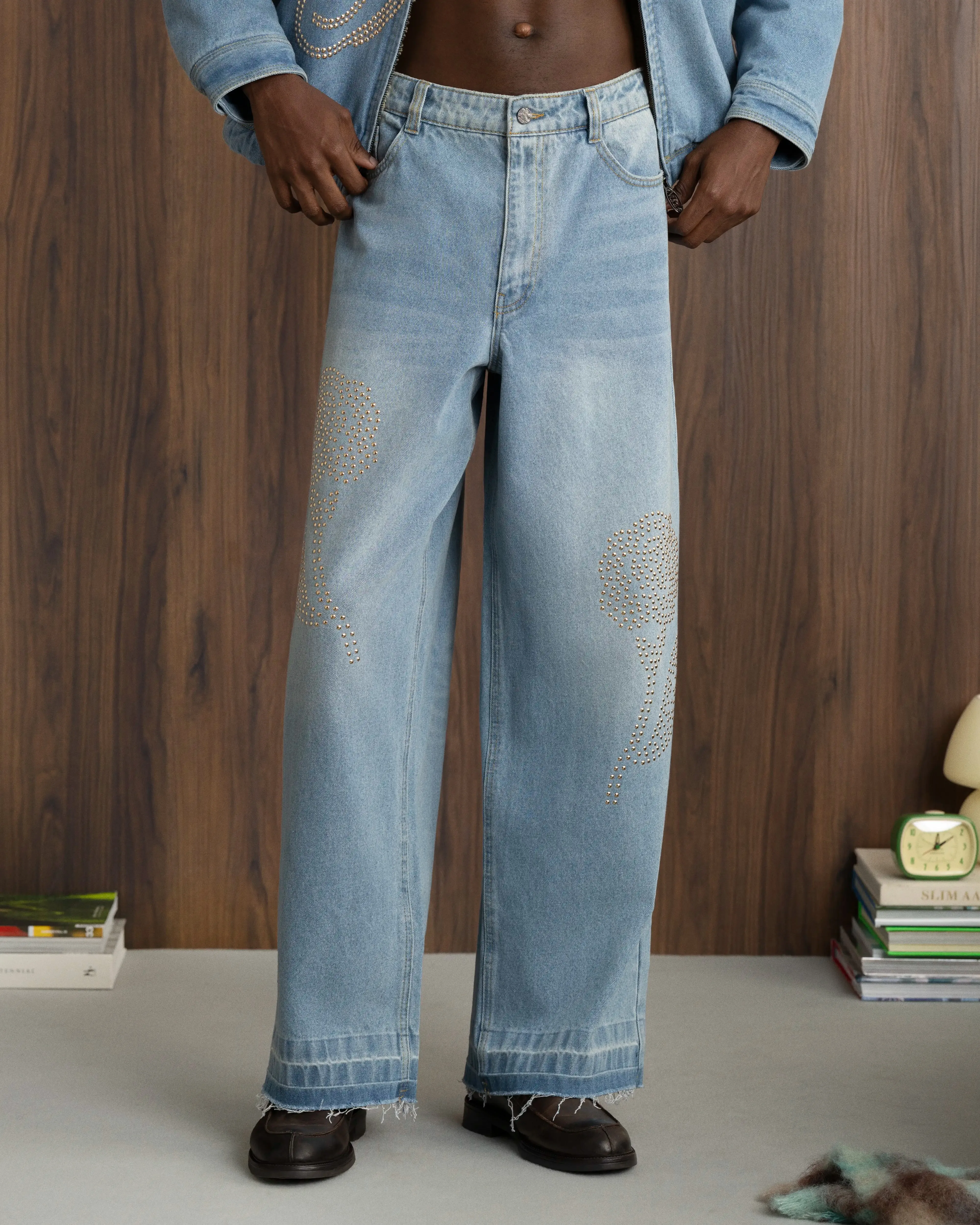 Old Baggy Denim Fantasy Jewel Flowers sold by Nude Project product image thumbnail 3