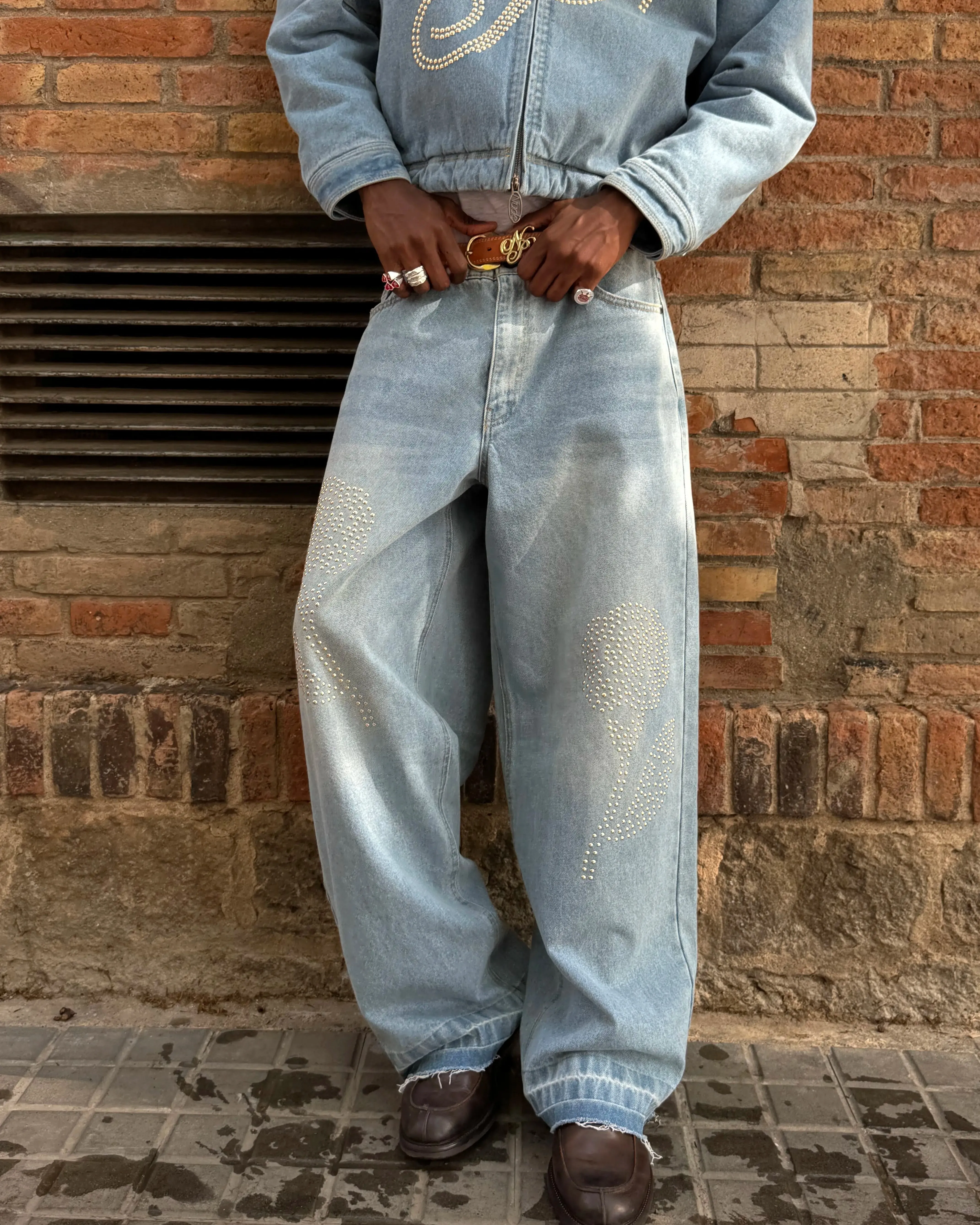 Old Baggy Denim Fantasy Jewel Flowers sold by Nude Project product image thumbnail 2