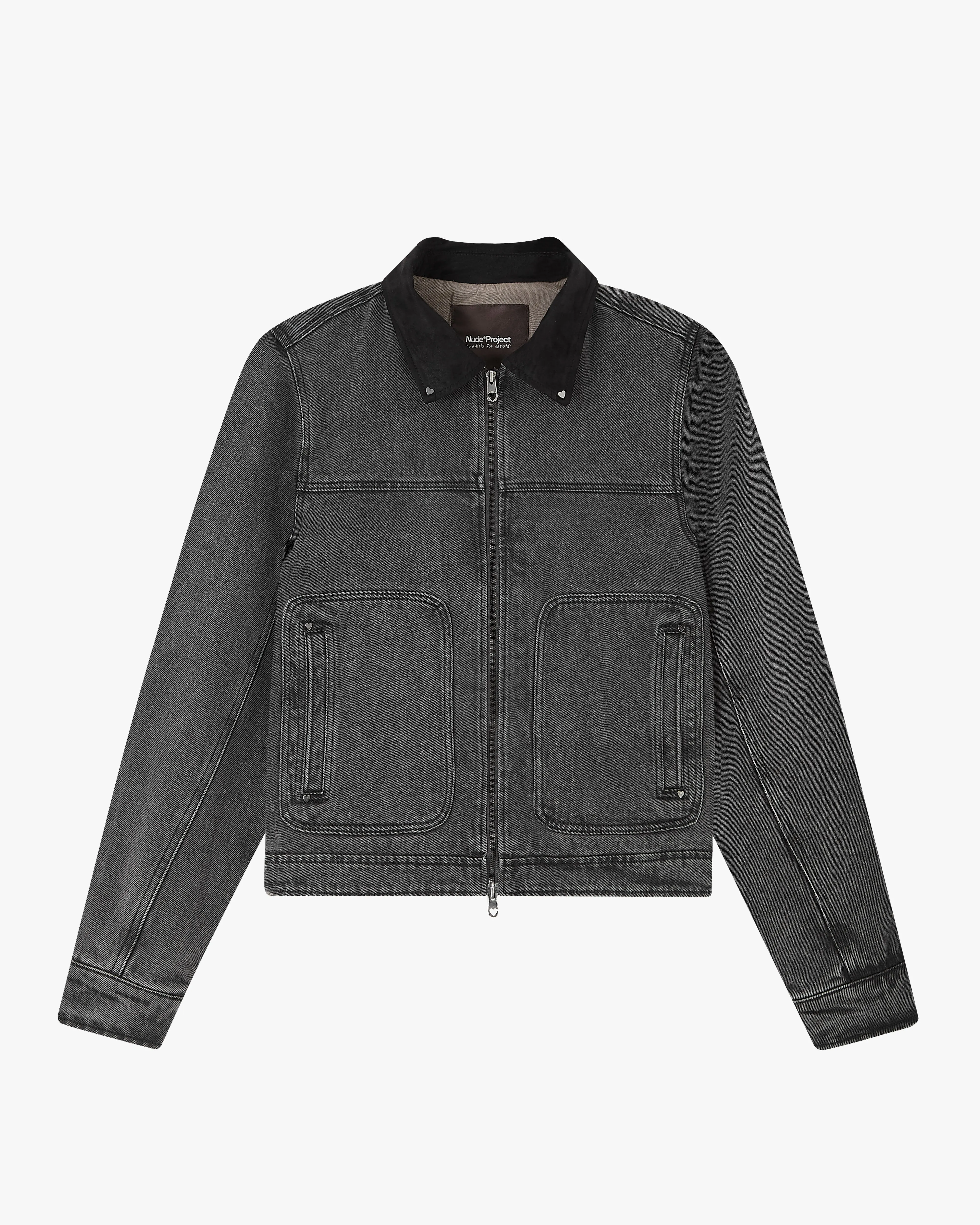 Trucker Denim Jacket Black sold by Nude Project product image thumbnail 2