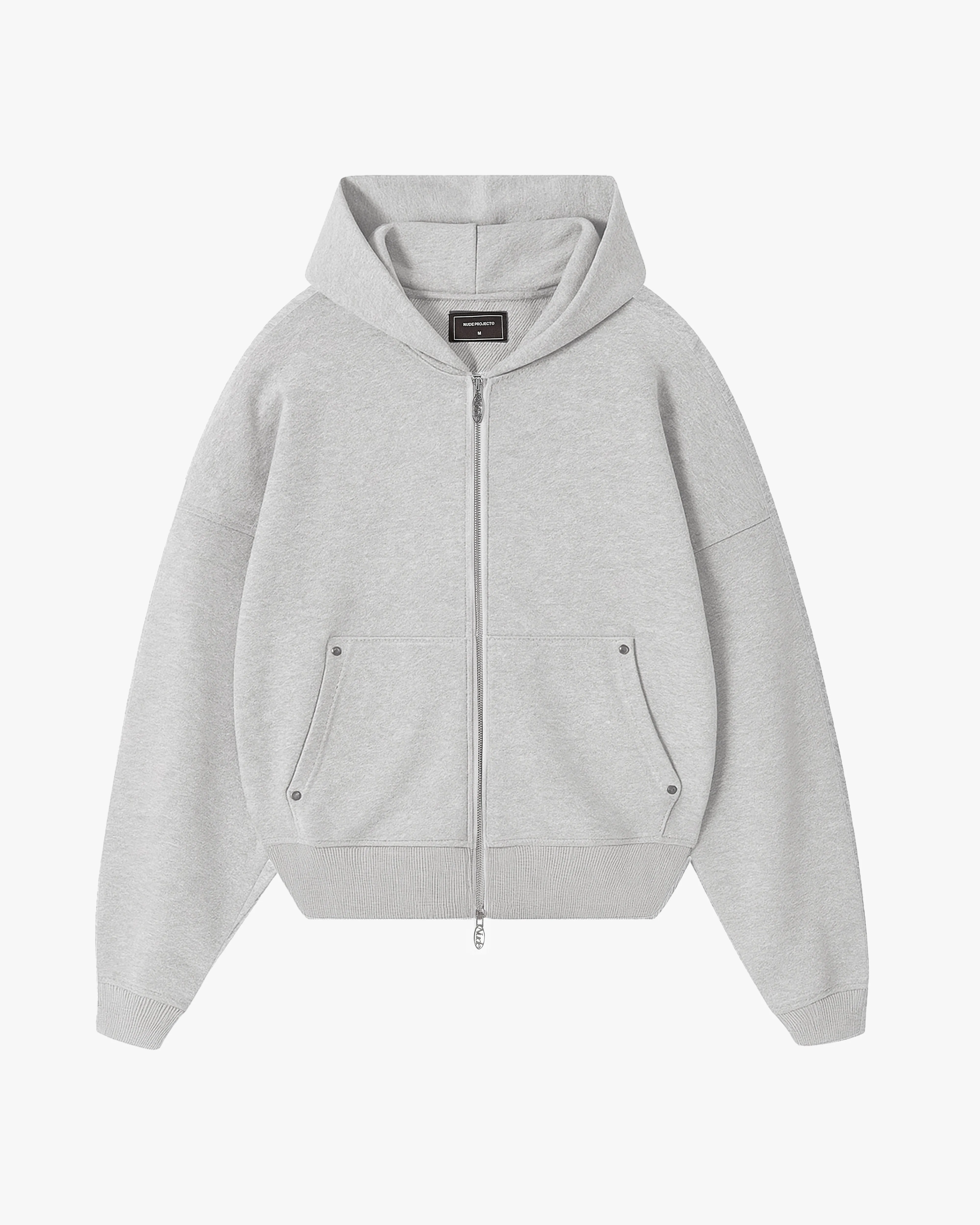 Beast Zip-up Hoodie Grey Melange sold by Nude Project product image thumbnail 4