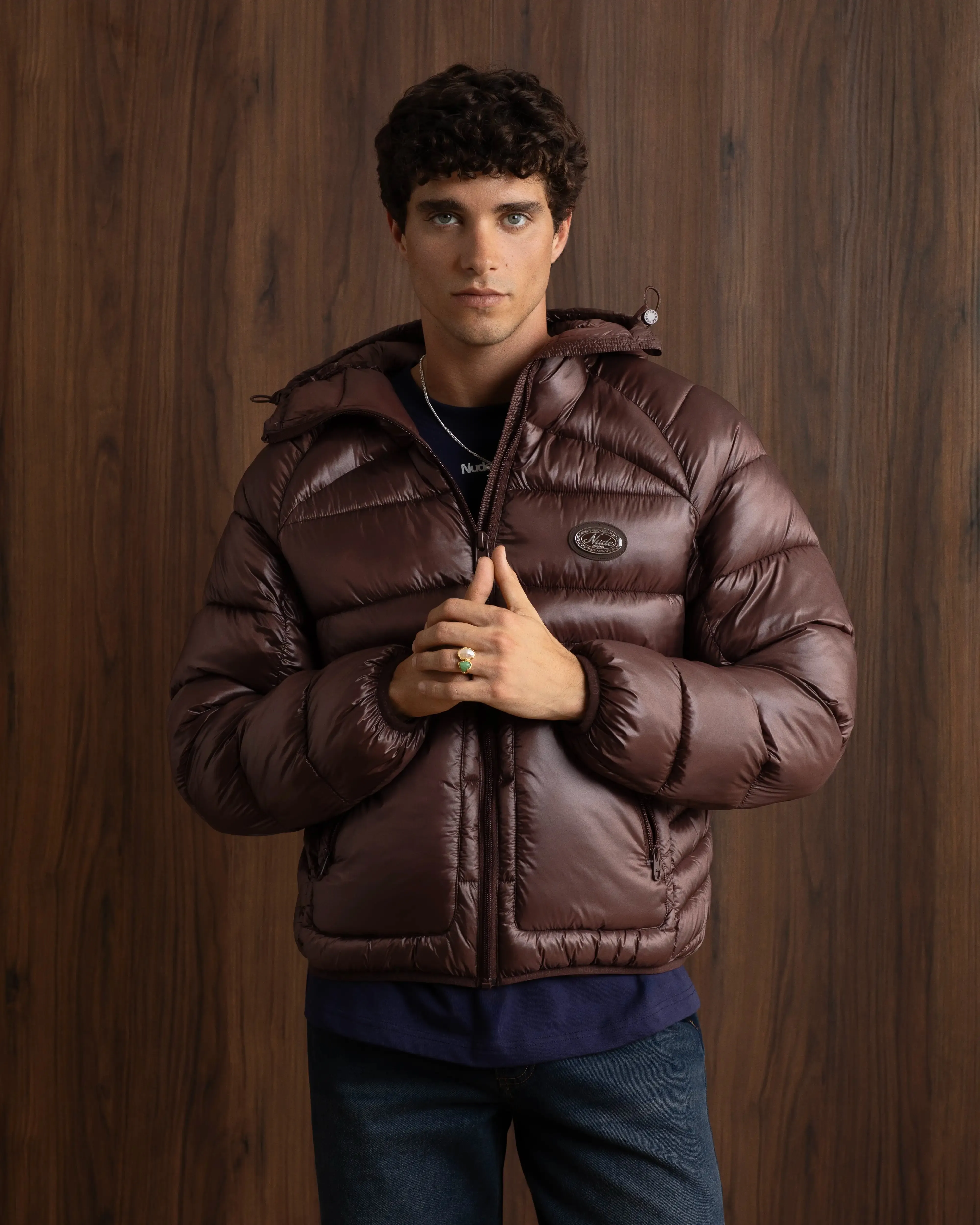 Iconic Puffer Jacket Brown sold by Nude Project product image thumbnail 2