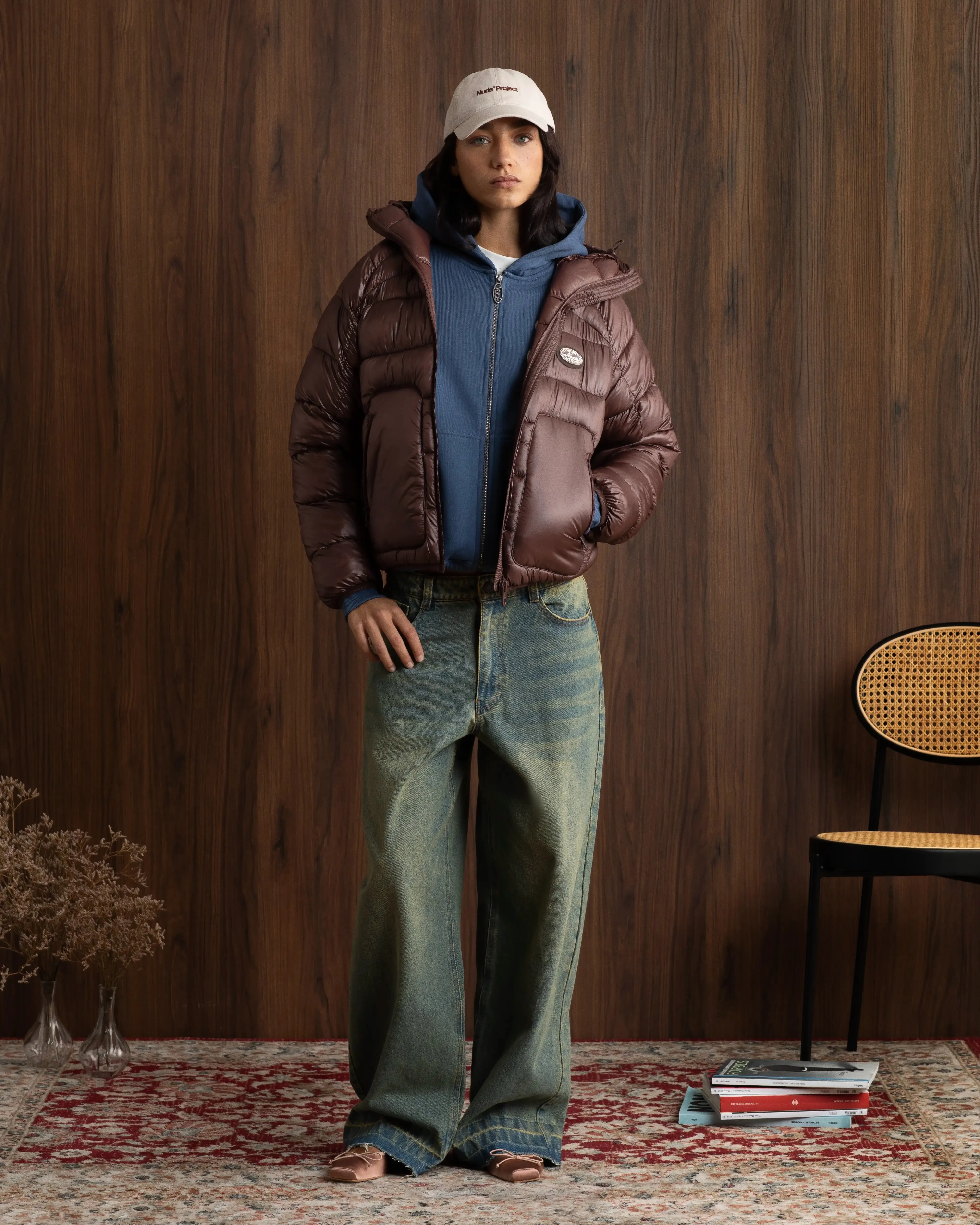 Iconic Puffer Jacket Brown sold by Nude Project product image thumbnail 5