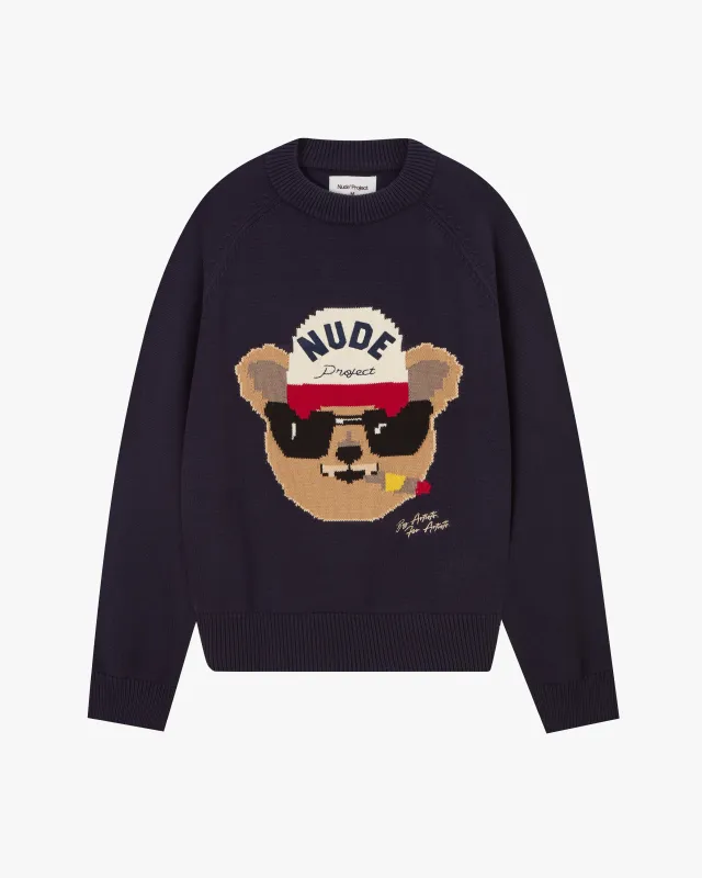 Teddy Knit Sweater Blue sold by Nude Project