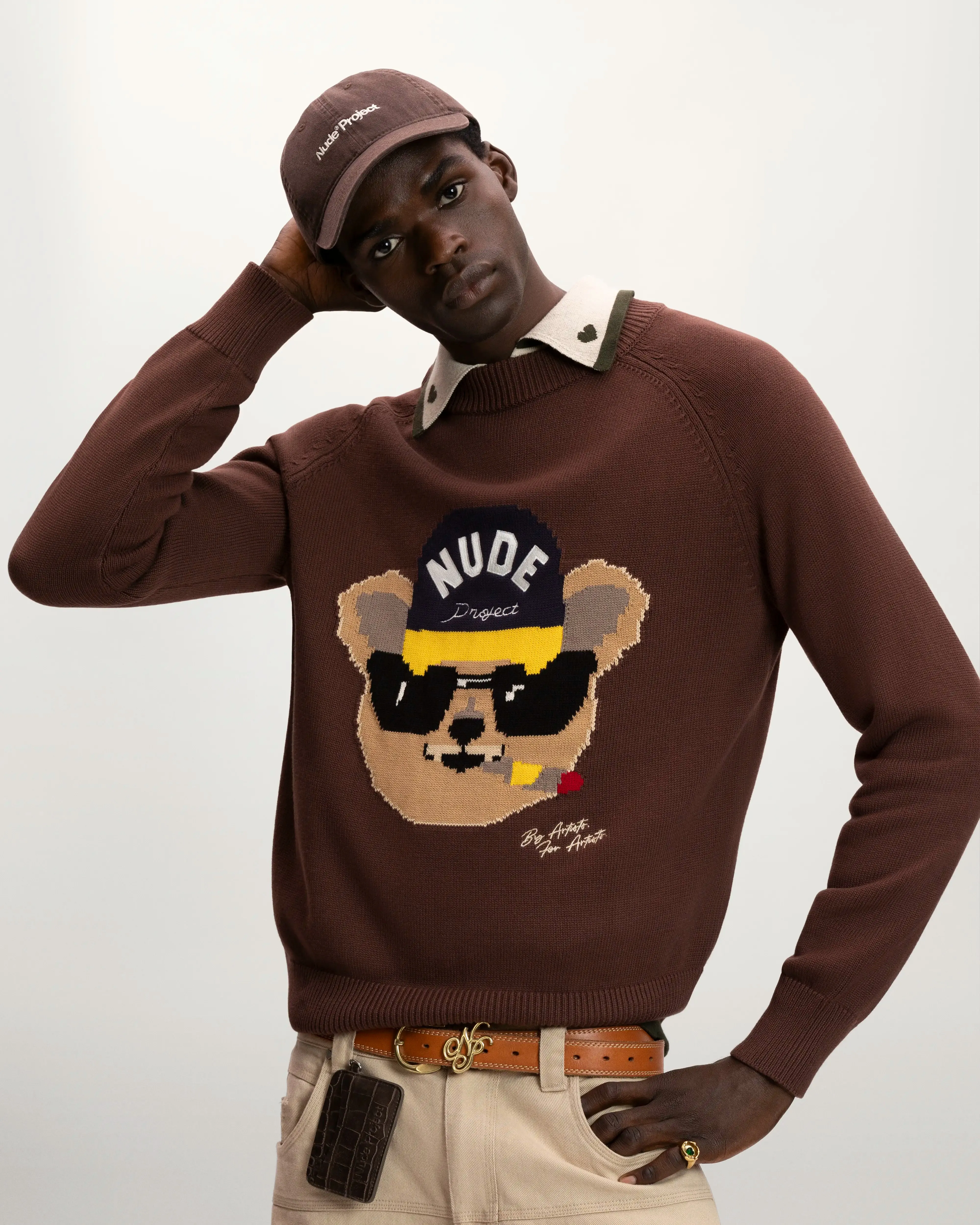 Teddy Knit Sweater Brown sold by Nude Project product image thumbnail 2